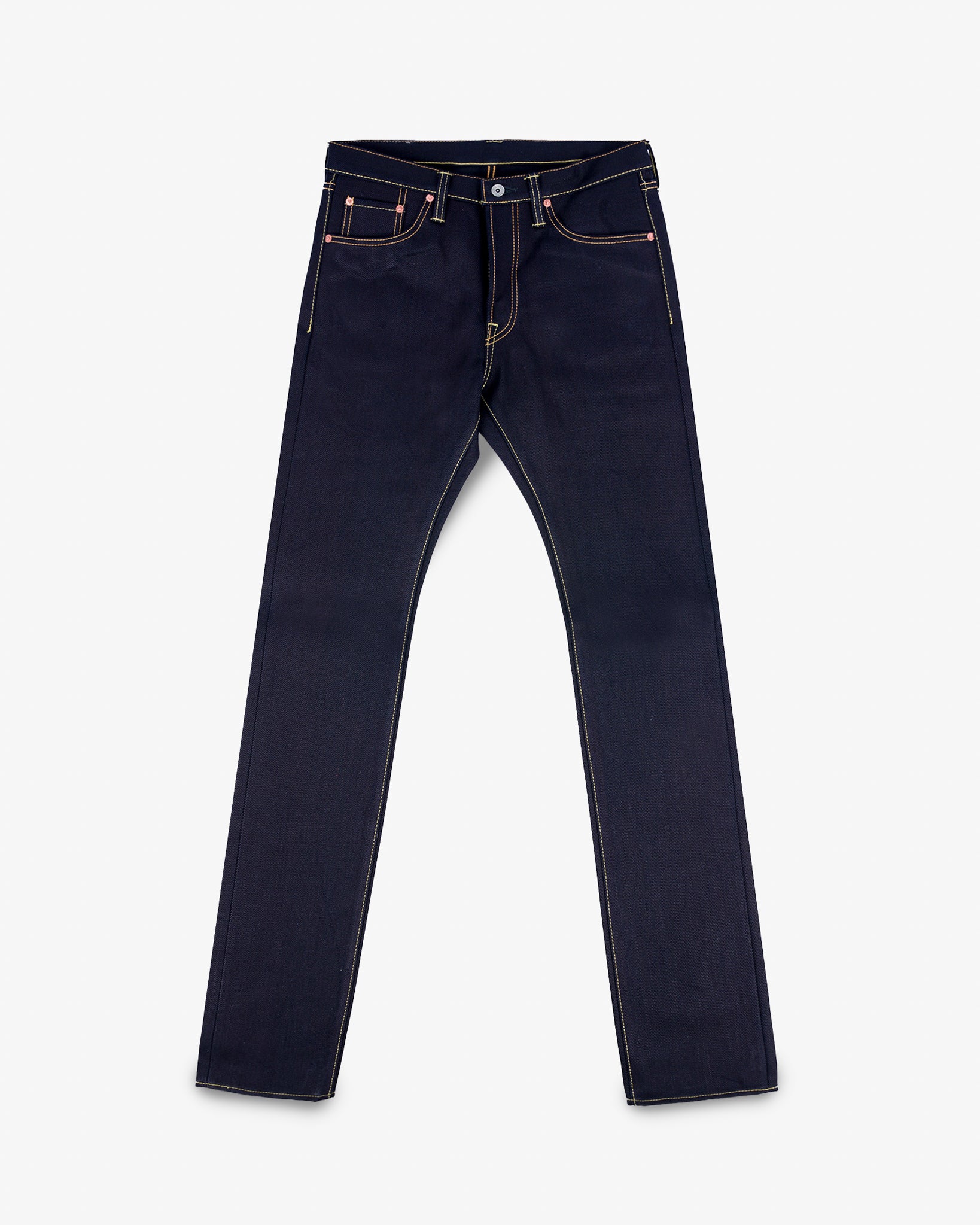 Iron Heart 25oz Selvedge Denim Slim Jeans - Indigo/Black