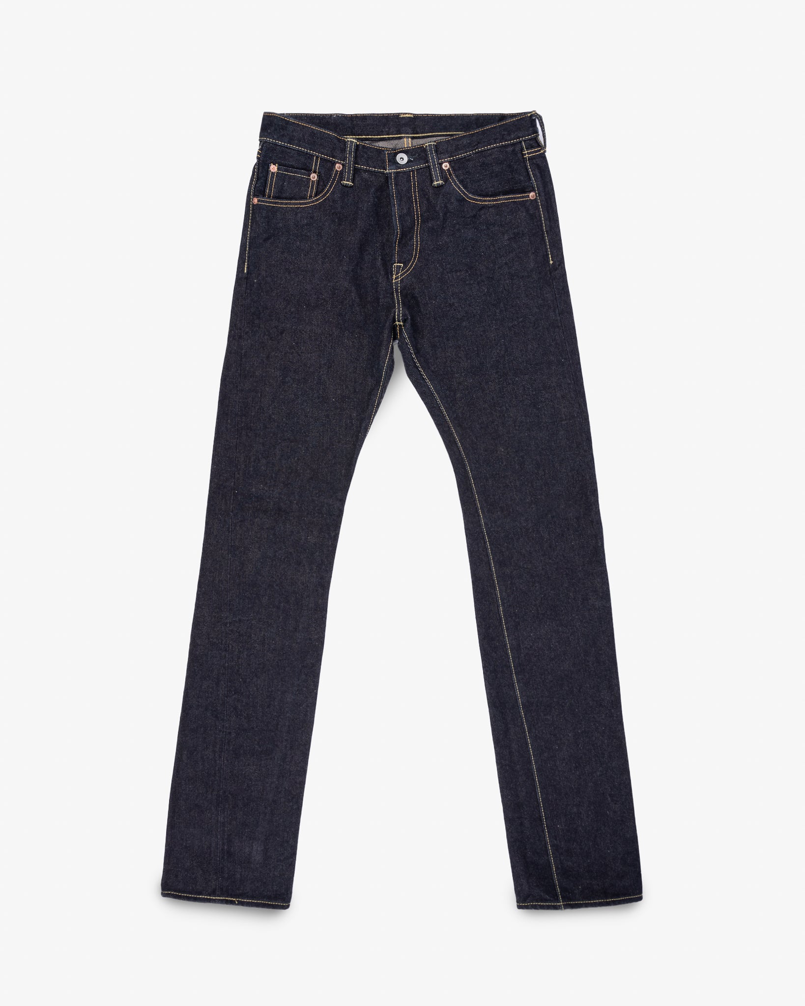 Iron Heart 19oz Left Hand Twill Selvedge Denim Slim Cut Jeans - Indigo