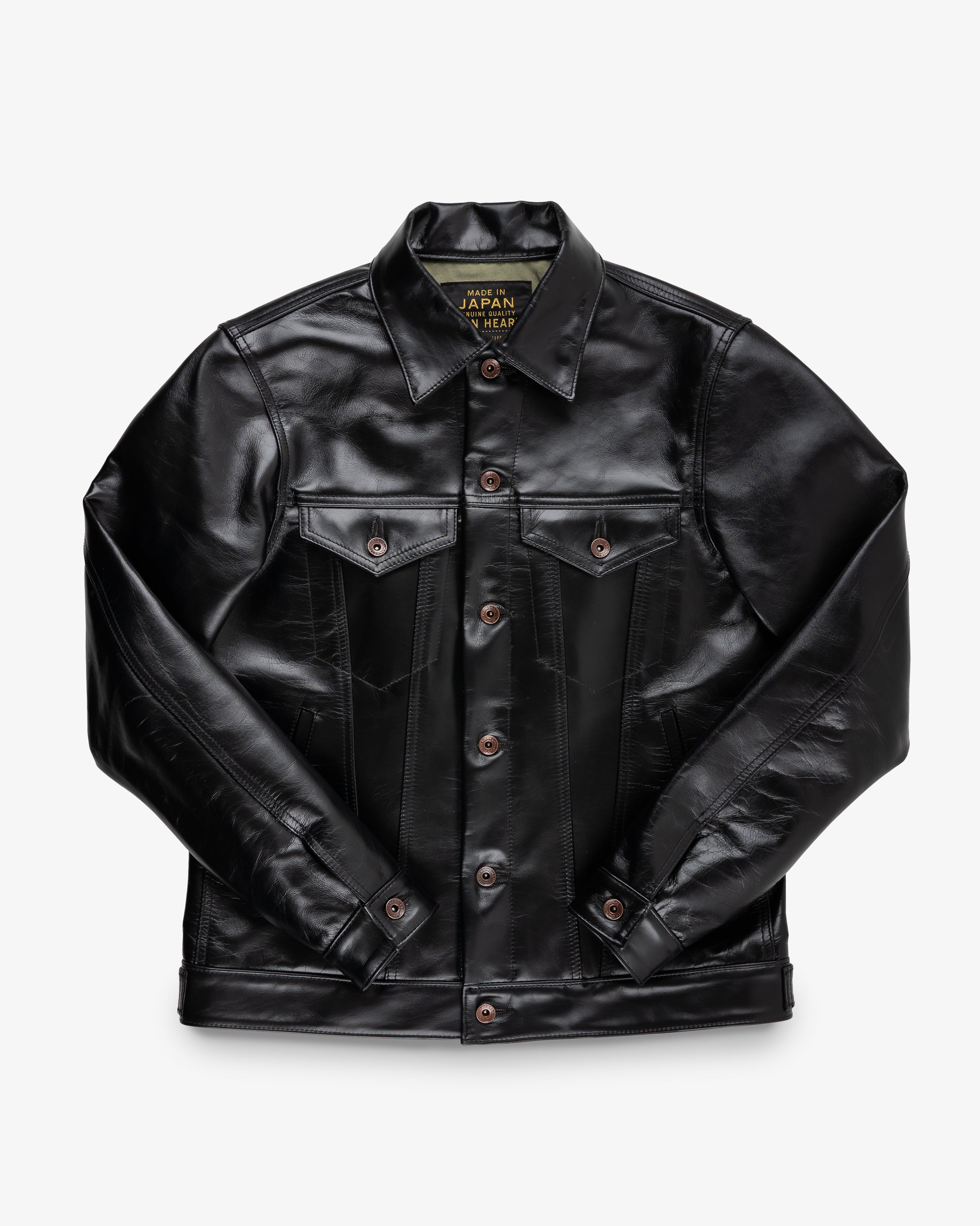 Japanese Horsehide Modified Type III Jacket Black (Tea-Core Dyed)