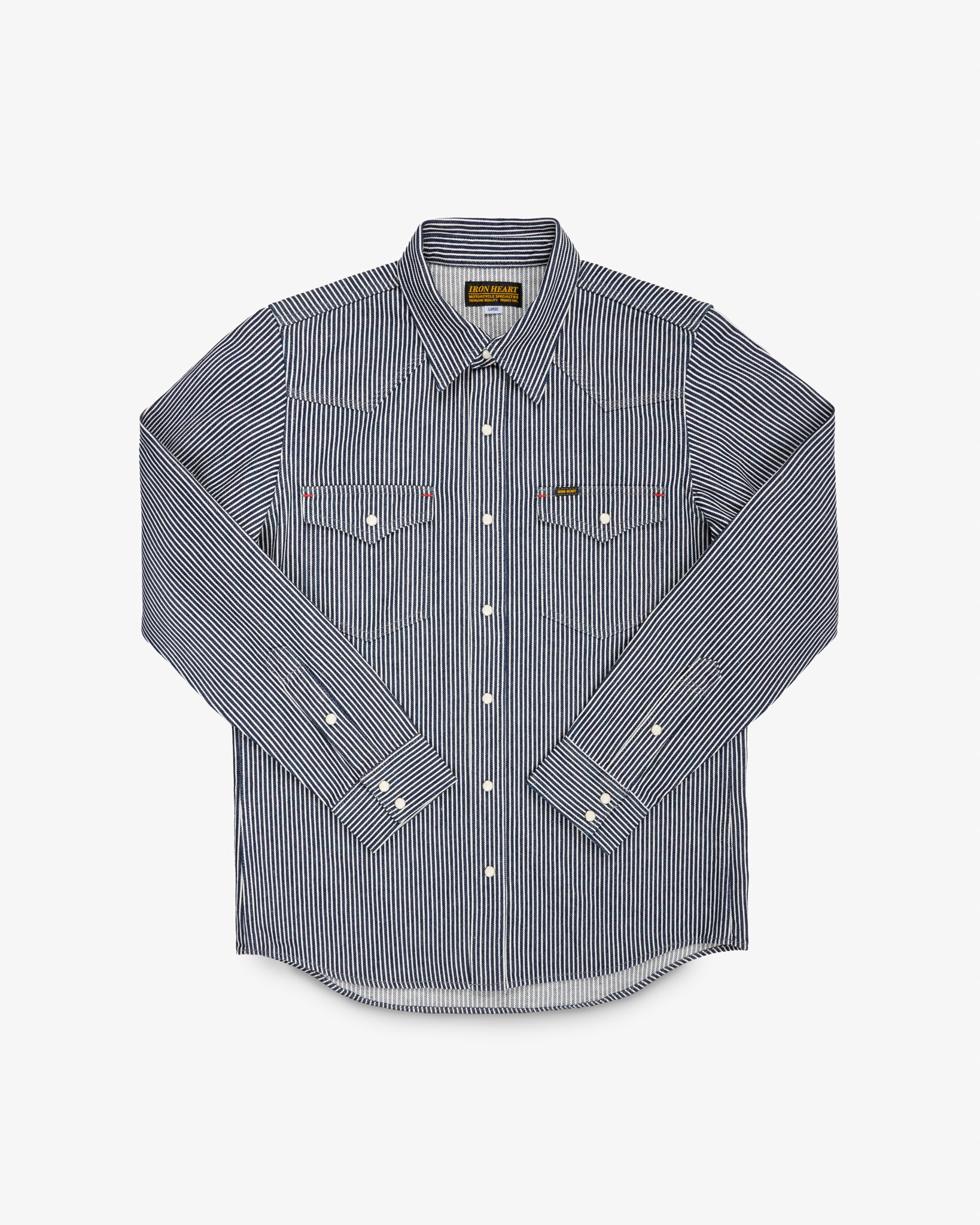 12oz Hickory Stripe Western Shirt Indigo