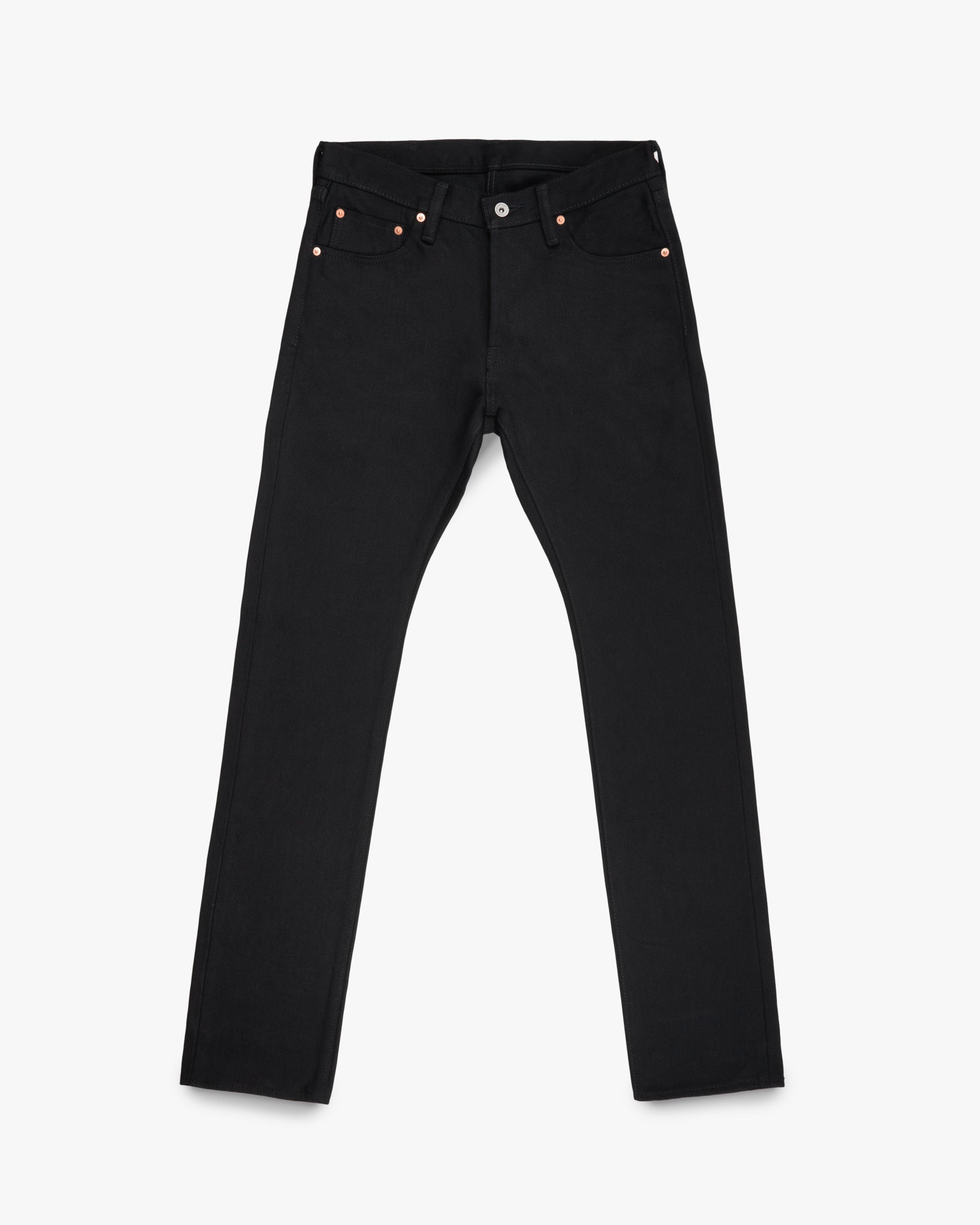 21oz Selvedge Denim Slim Cut Jeans - Superblack Non-Fade
