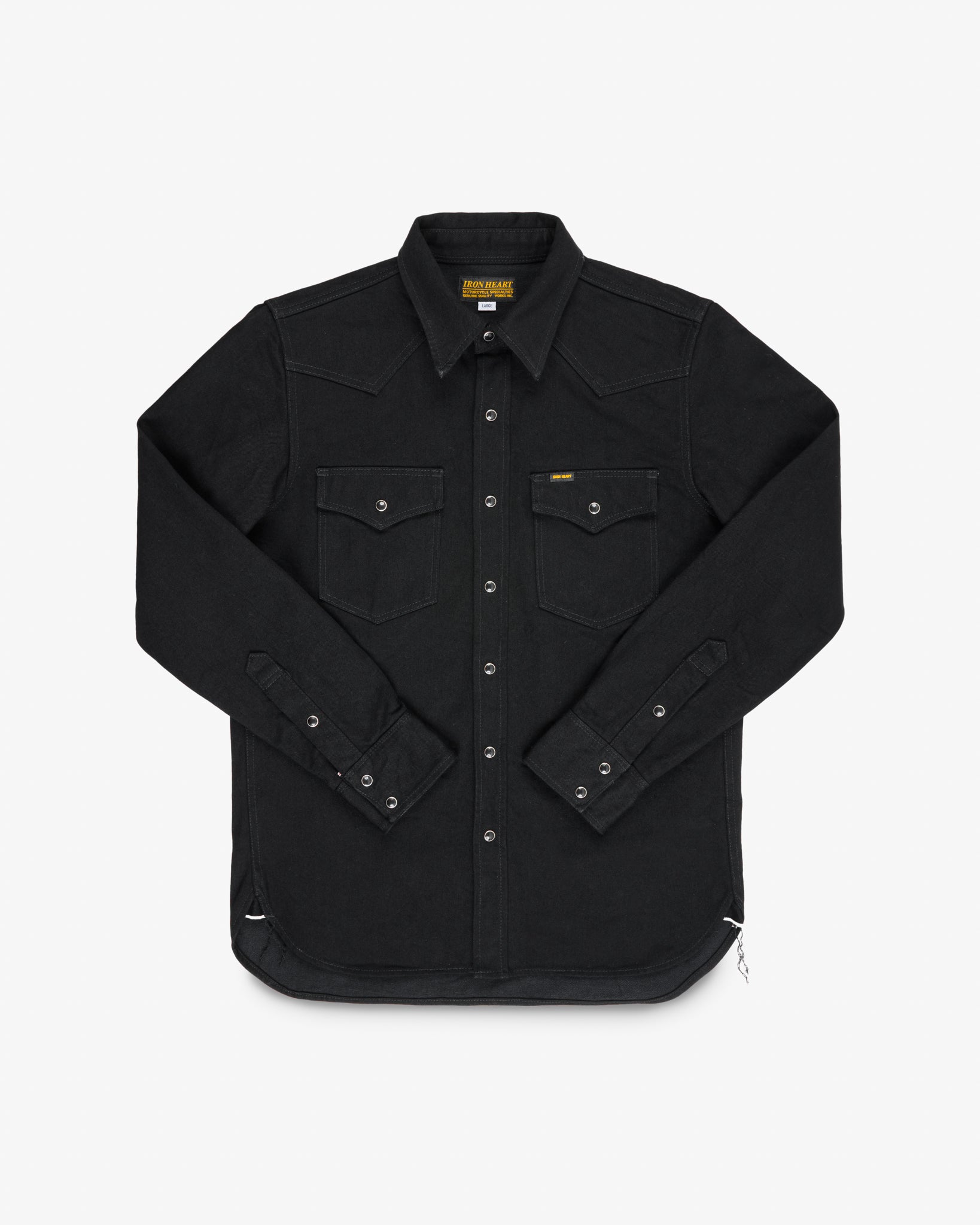 14oz Selvedge Denim Western Shirt Black/Black - Main Image