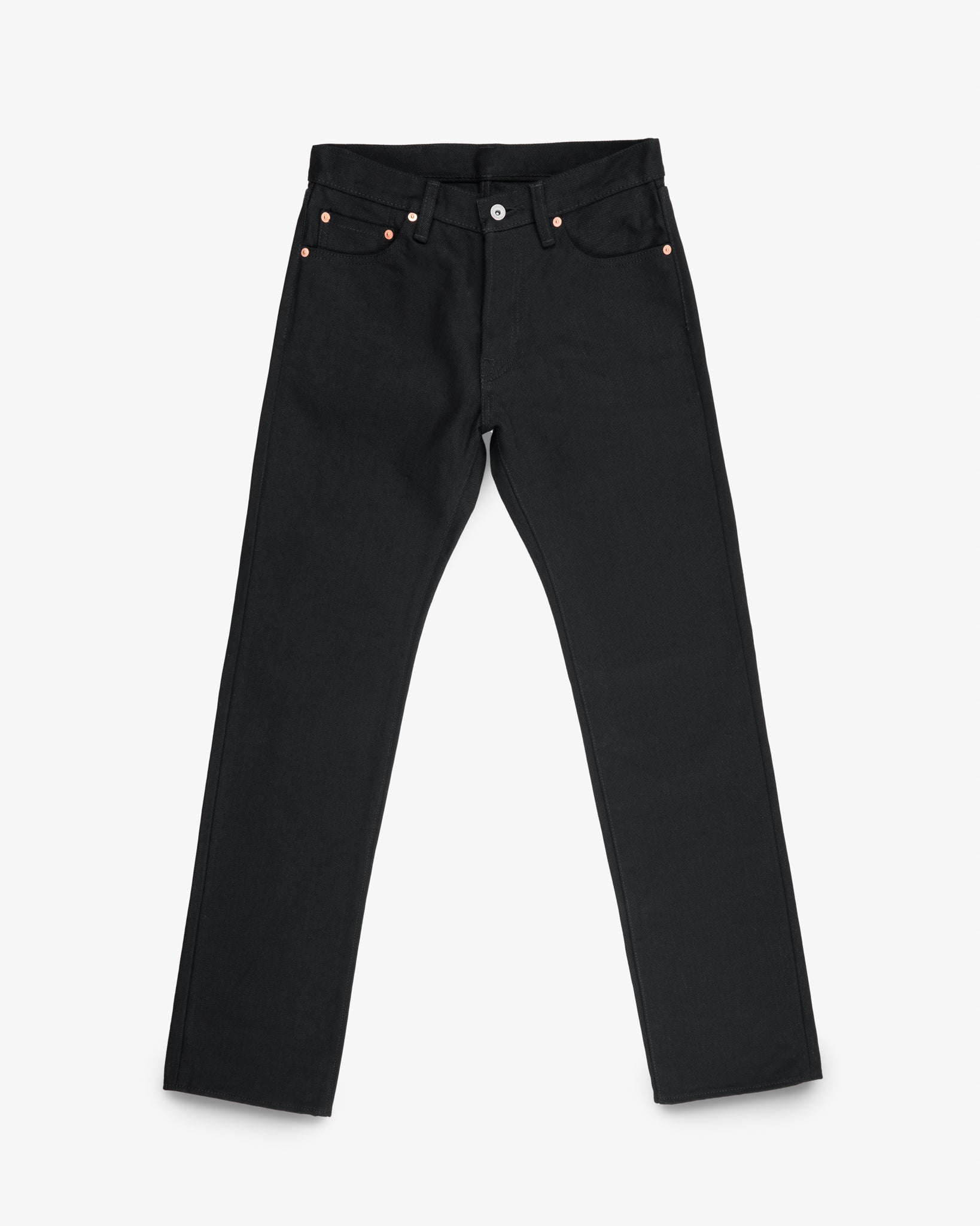 21oz Selvedge Denim Straight Cut - Superblack Non-Fade – Iron Heart