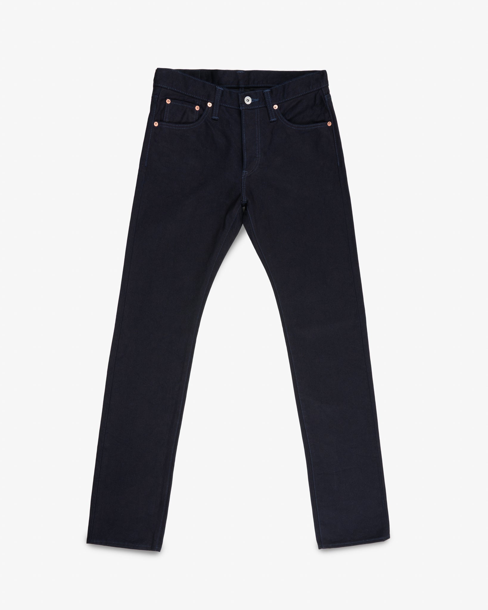 14oz Selvedge Denim Slim Tapered Cut Jeans - Indigo/Black – Iron Heart