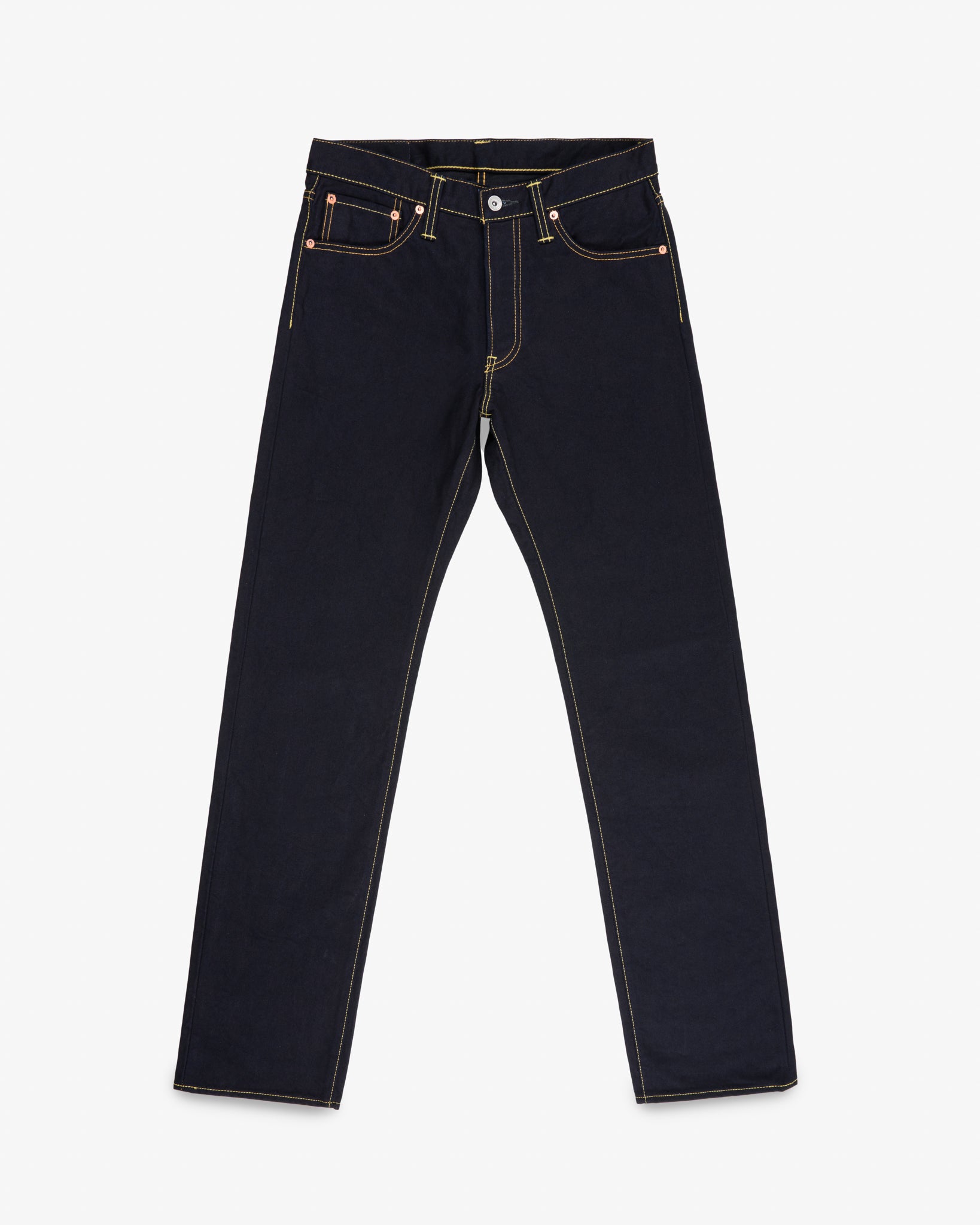 14oz Selvedge Denim Straight Cut Jeans - Indigo/Black – Iron Heart