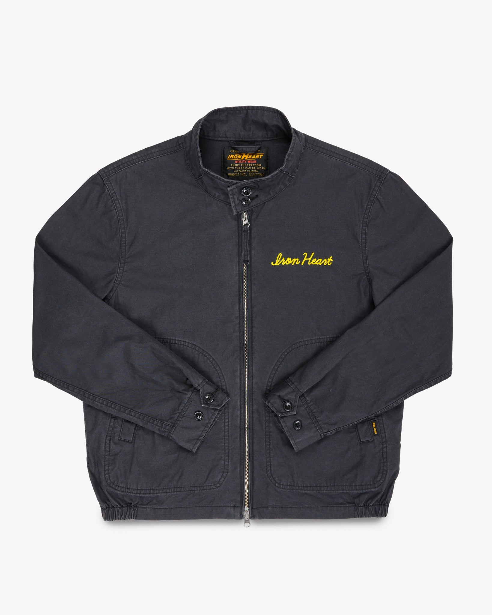 6.2oz Serge Drizzler Jacket - Black – Iron Heart