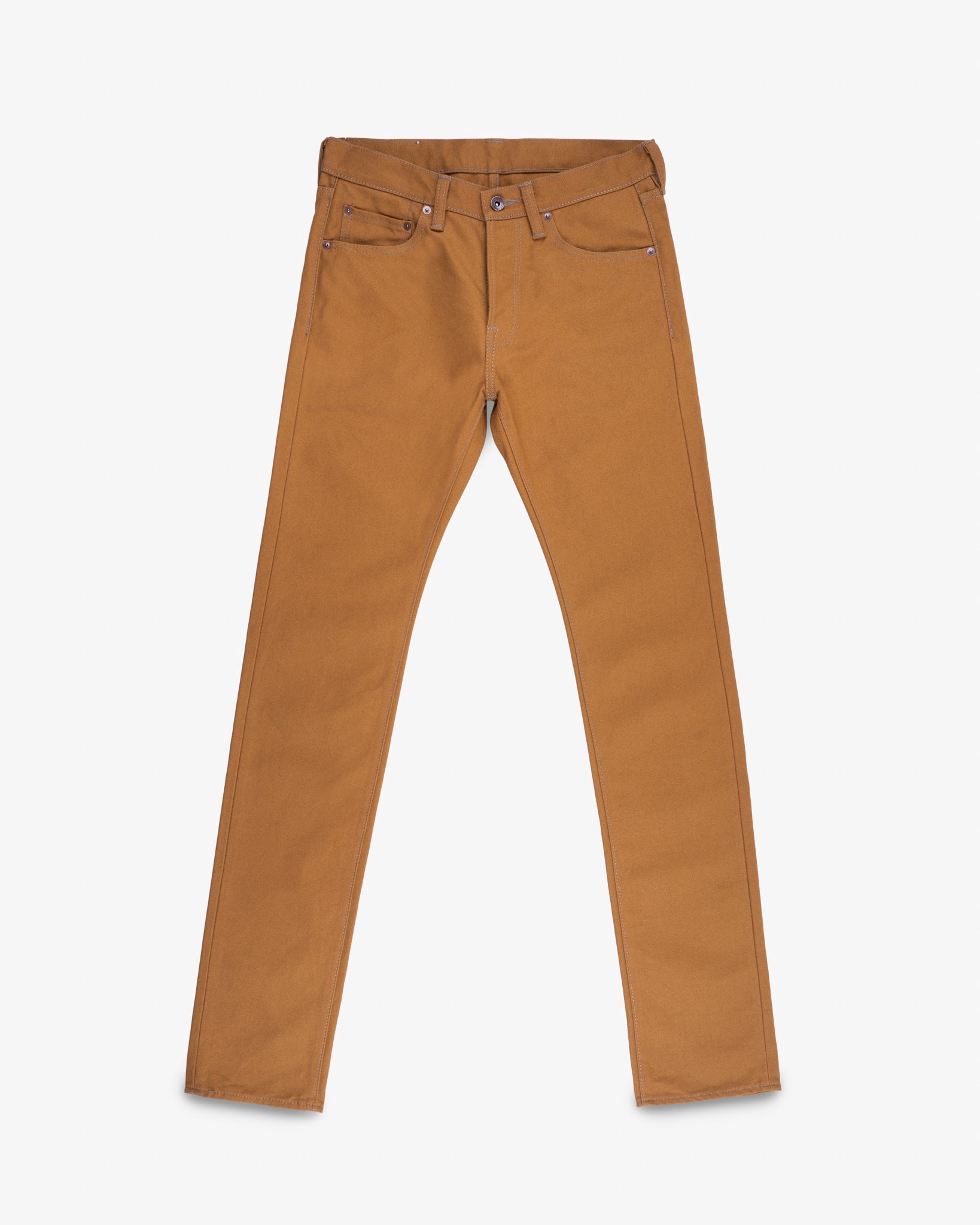 Iron Heart 17oz Duck Slim Tapered Cut Jeans Brown