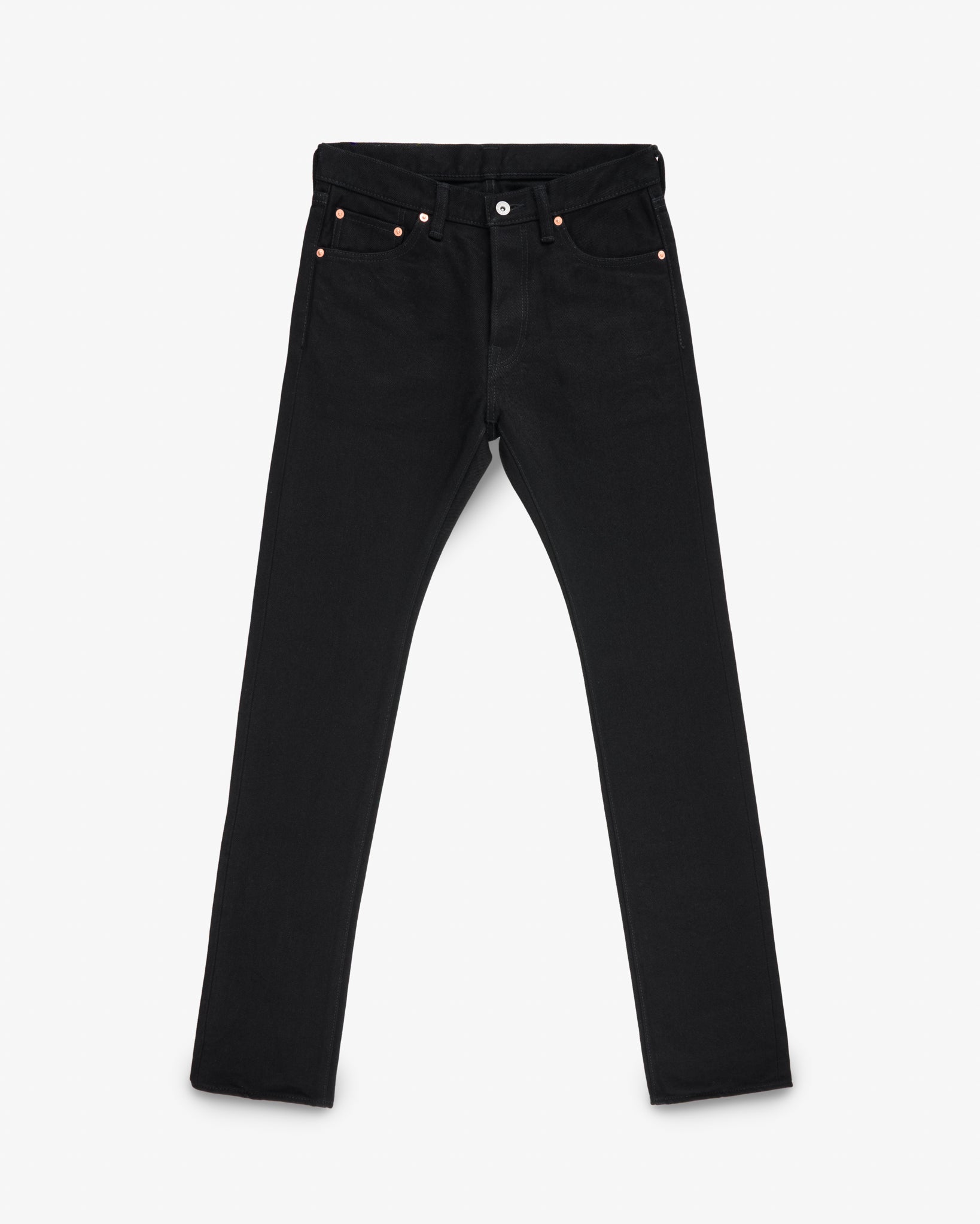 21oz Selvedge Denim Slim Cut Jeans - Superblack (Fades to