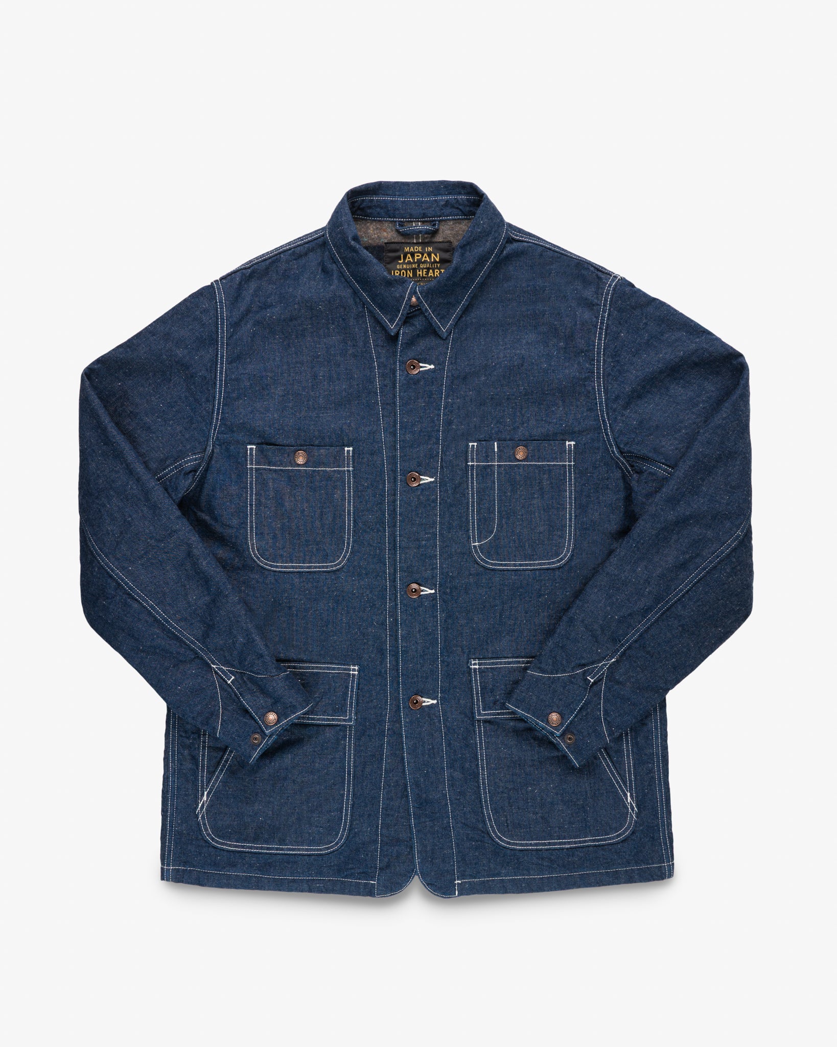 10oz Selvedge Denim Blanket Lined Chore Jacket - Indigo – Iron Heart