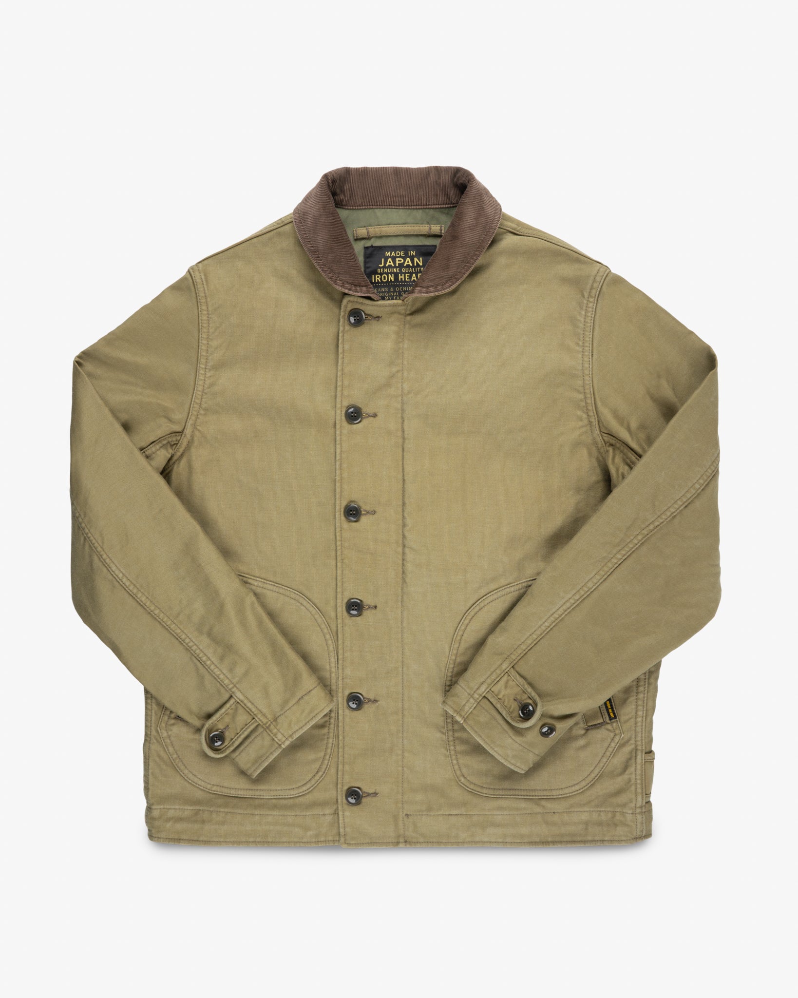 12oz Whipcord Lightweight N1 Deck Jacket - Khaki – Iron Heart