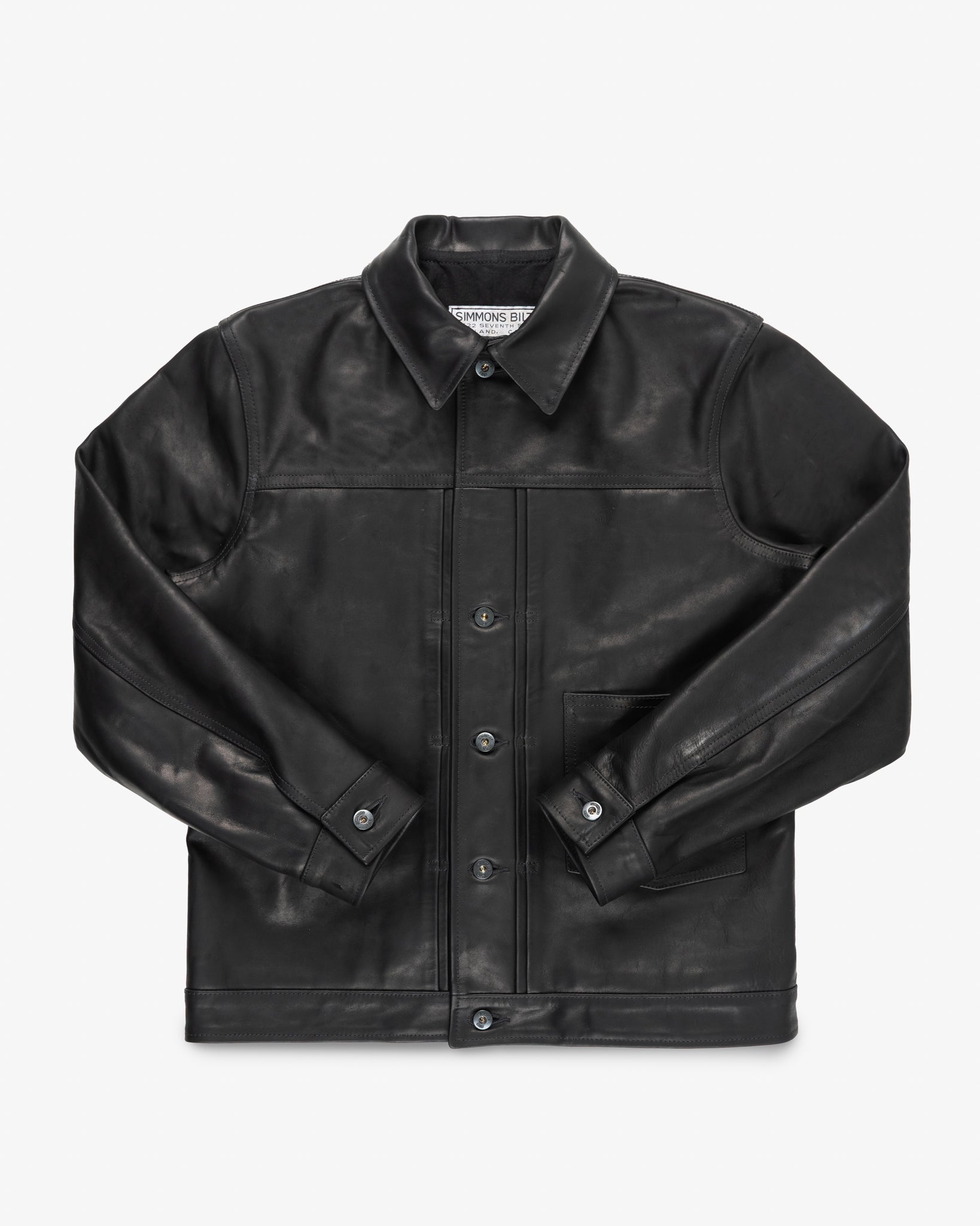 Hermh ブラックメタル　BLACKL Iron Heart x Simmons Bilt Horsehide Type I Jacket - Black