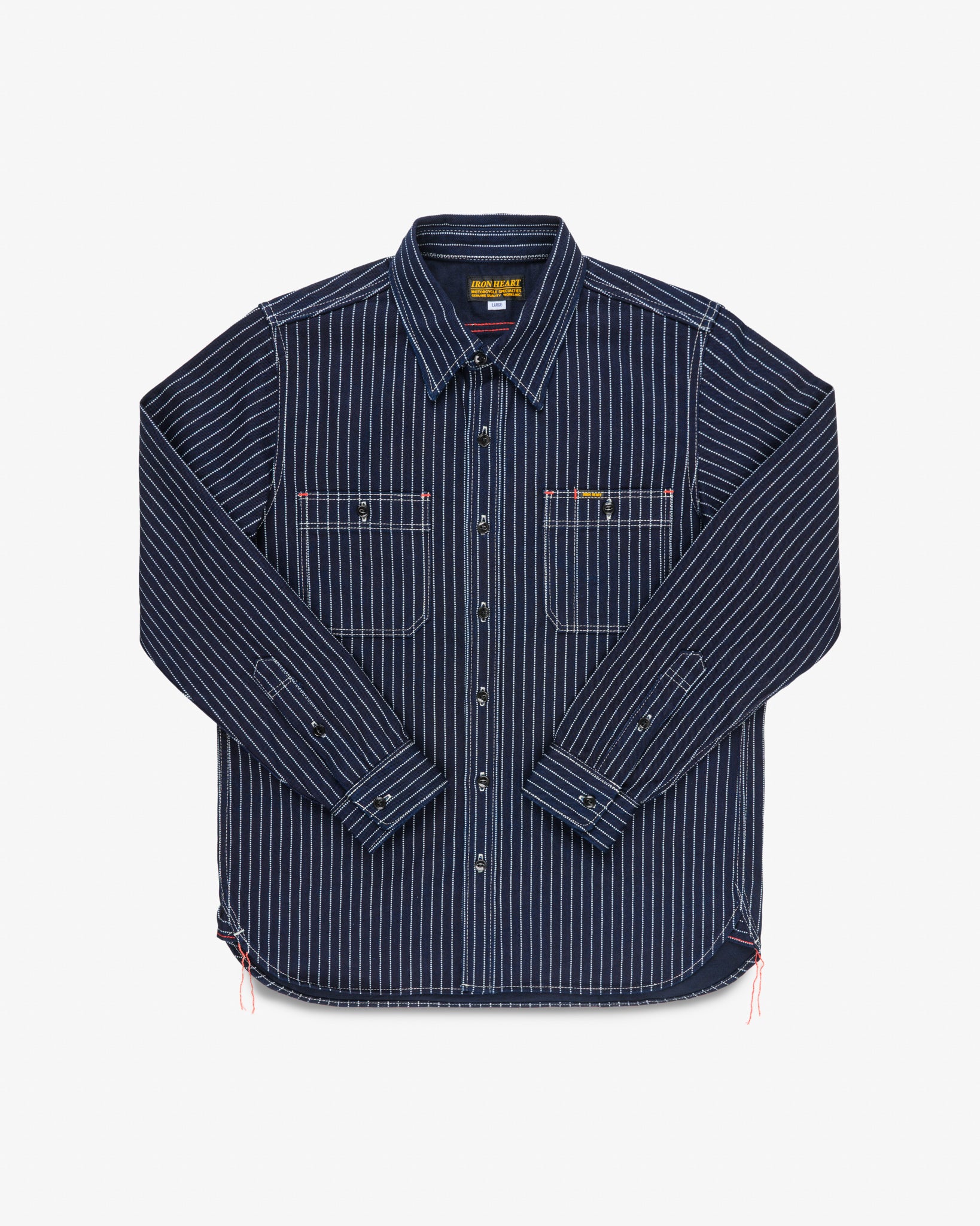 良品 IRON HEART アイアンハート インディゴワッフルワークシャツ IHSH