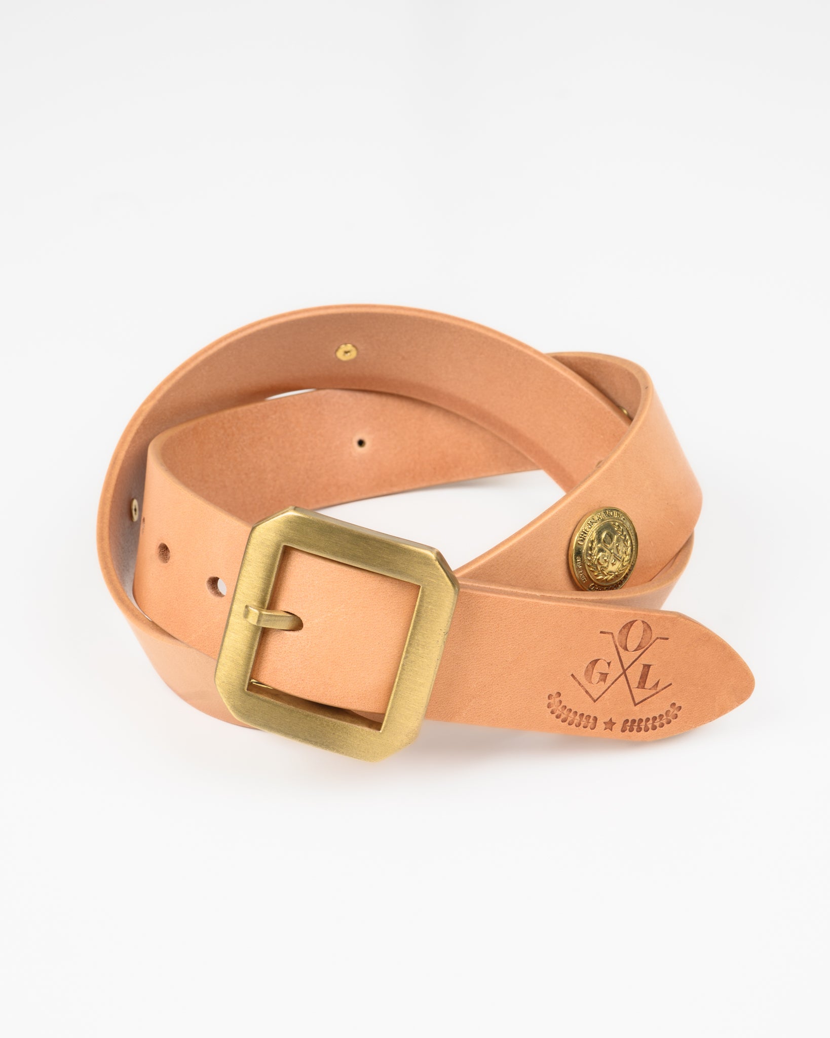 OGL Single Prong Concho Belt - Natural – Iron Heart
