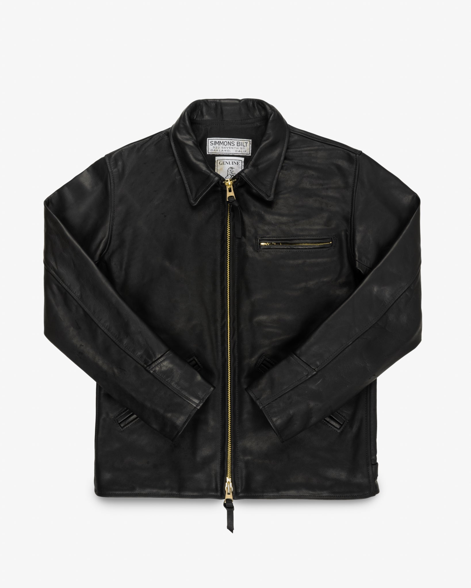 JOHNS × p.b.d WHIPSTITCH JACKET 36 Iron Heart x Simmons Bilt Horsehide Savannah Jacket - Black