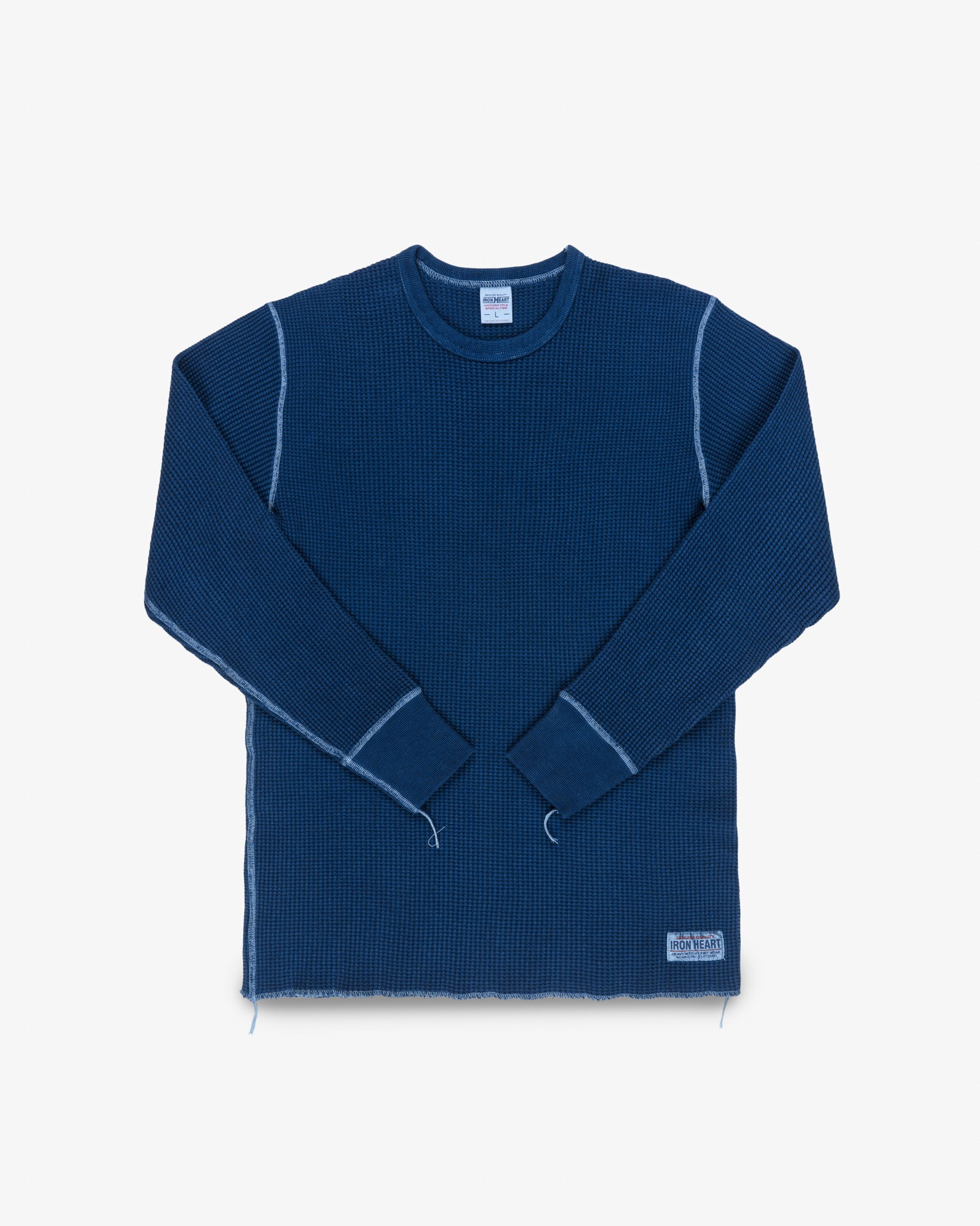 Iron Heart - Waffle Knit Long Sleeved Crew Neck Thermal Top