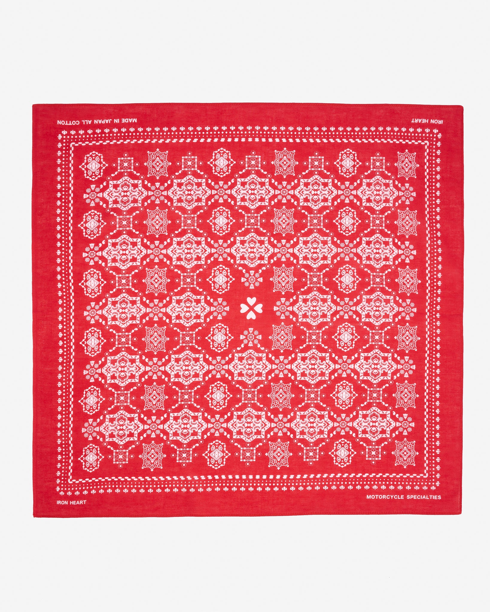 Iron Heart “Bell” Print Bandana - Red