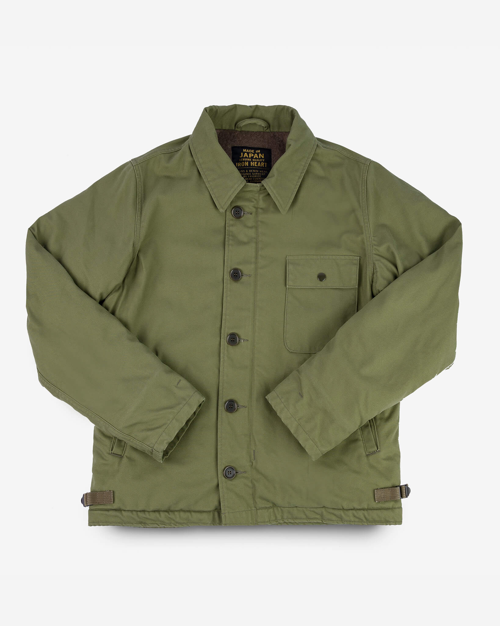 Military Serge A2 Deck Jacket Olive1