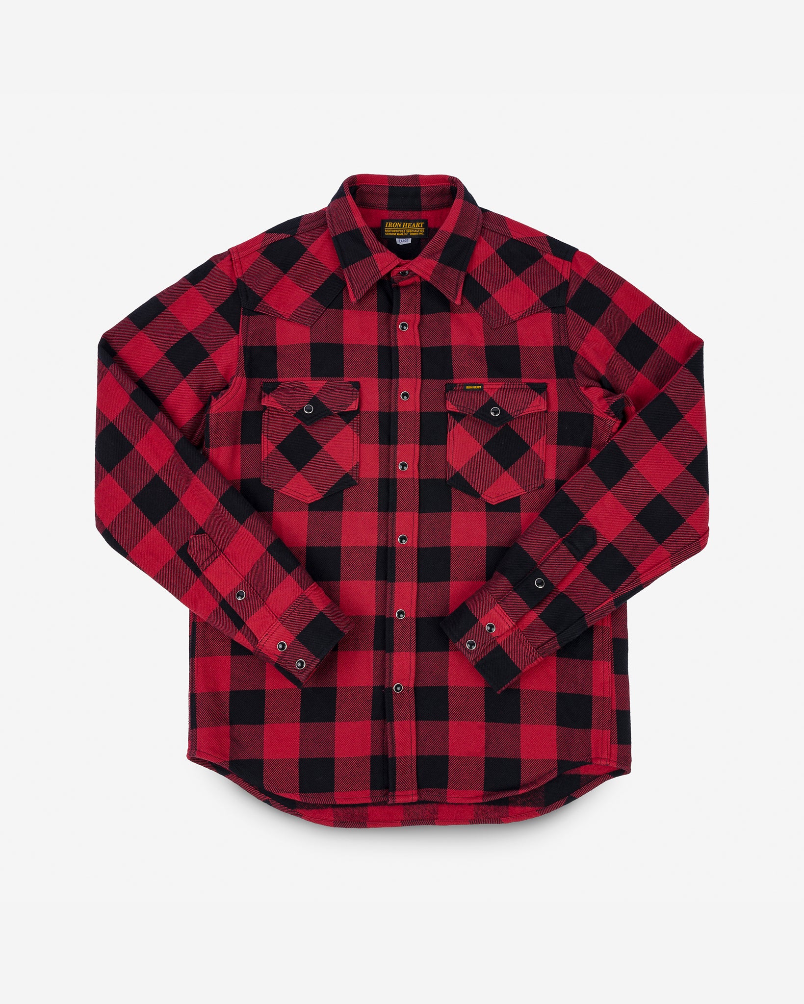 Iron Heart Ultra Heavy Flannel Buffalo Check Western Shirt
