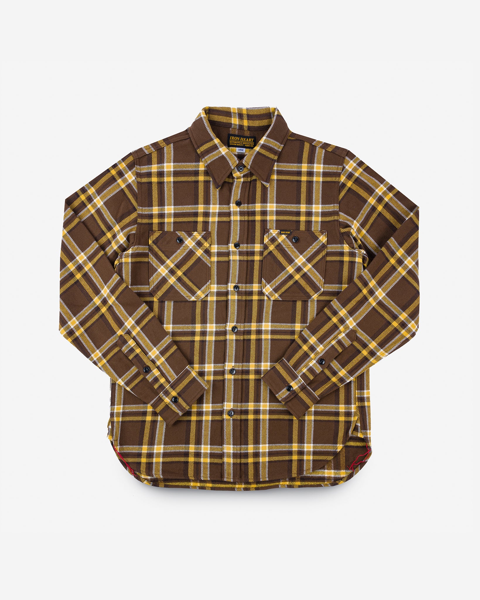 Ultra Heavy Flannel Crazy Check Work Shirt Brown – Iron Heart