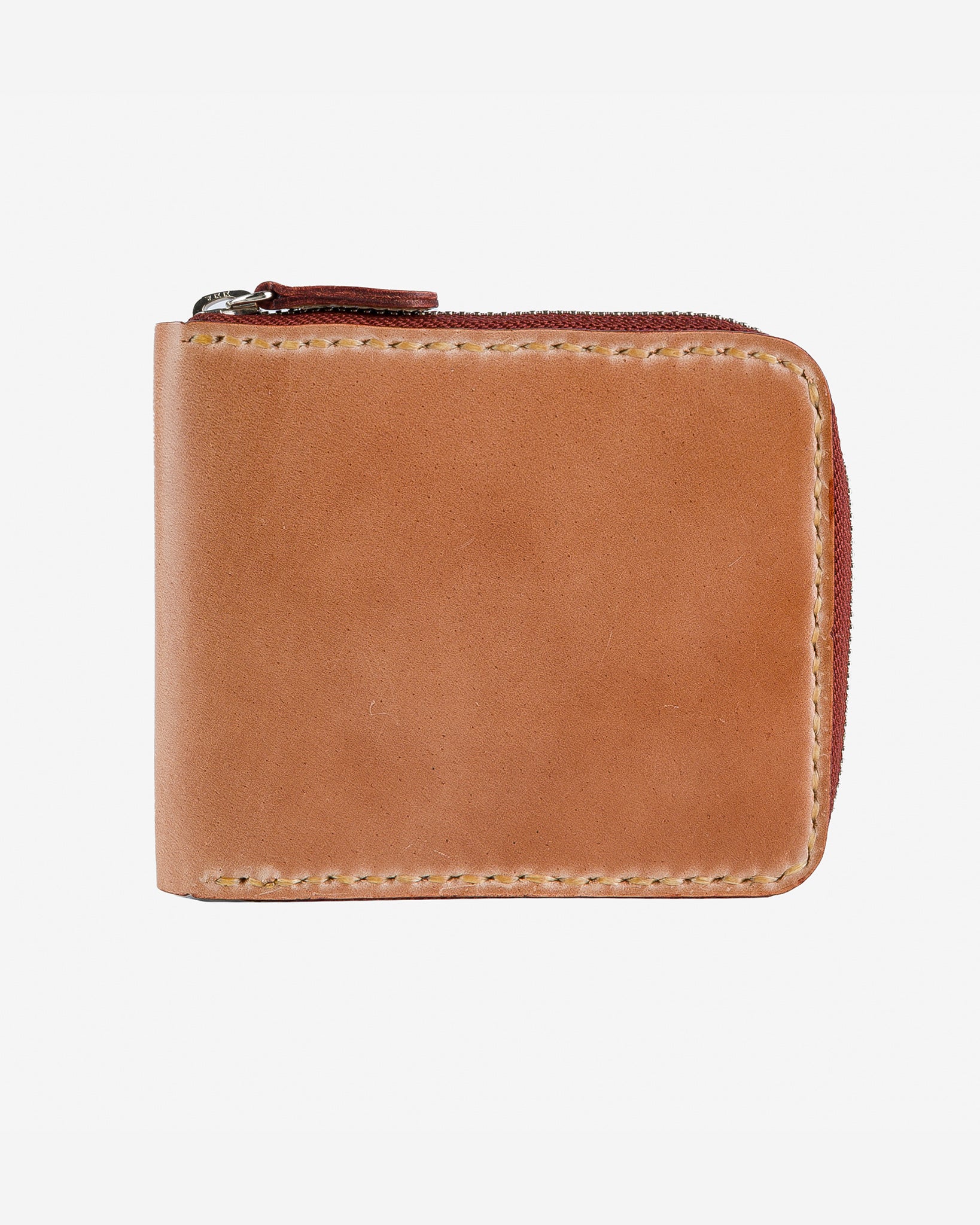 Iron Heart Zip-Secured Shell Cordovan Wallet - Natural