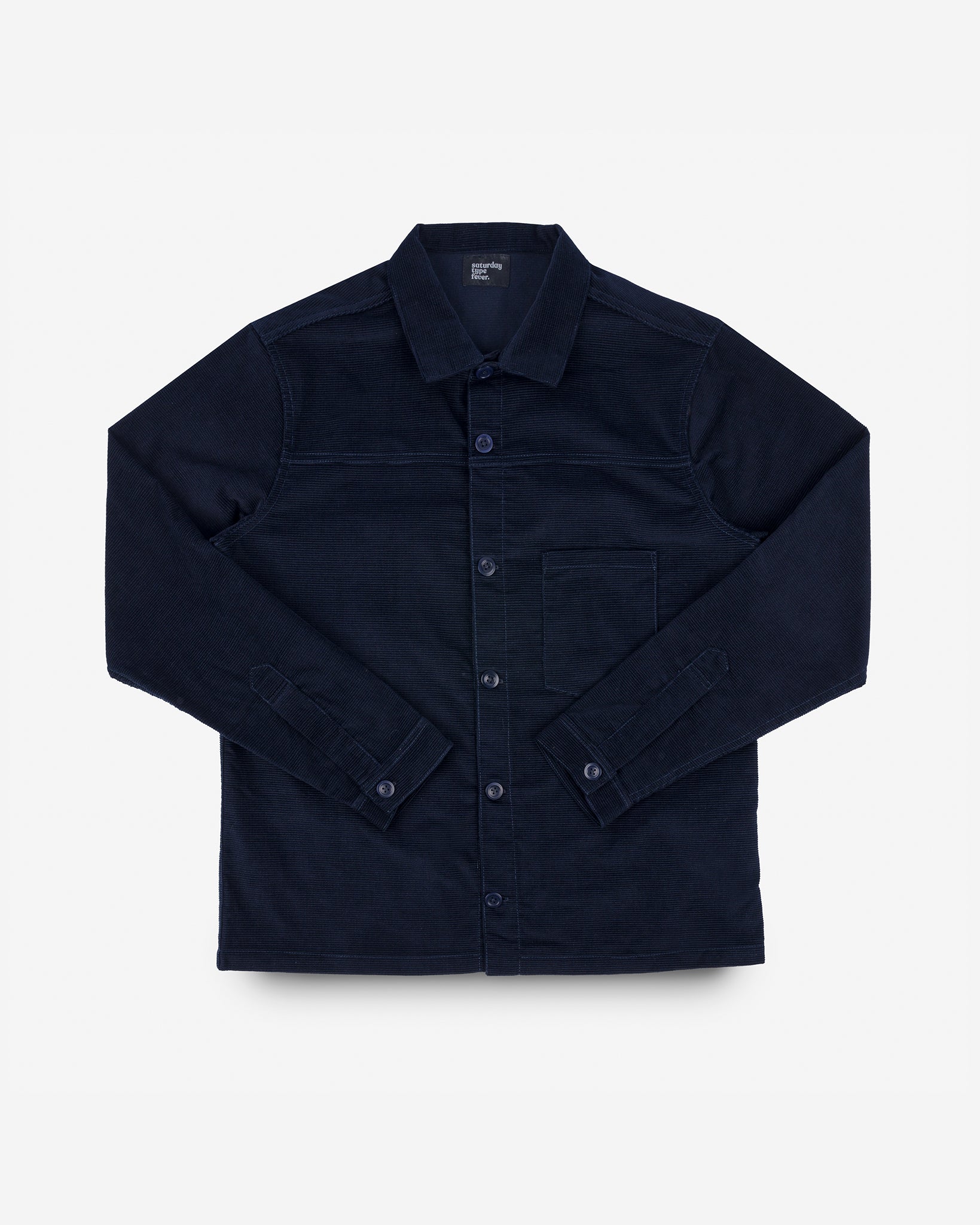 SaturdayTypeFever - Japanese Corduroy Shirt - Navy – Iron Heart