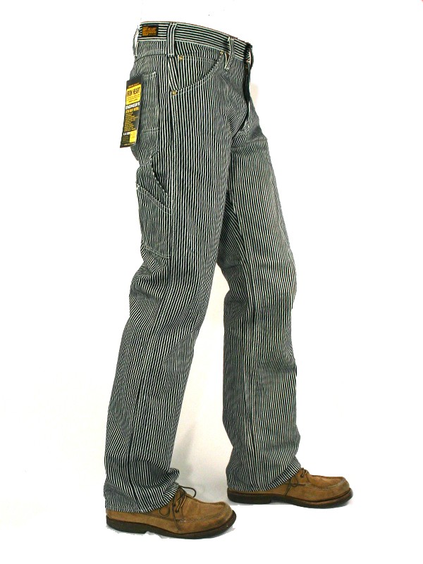 mens railroad stripe jeans