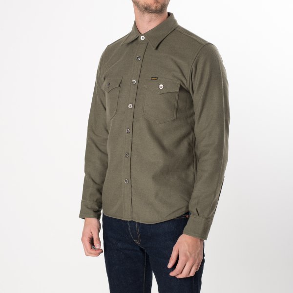 Charcoal, Grey or Olive Woollen Work Shirt