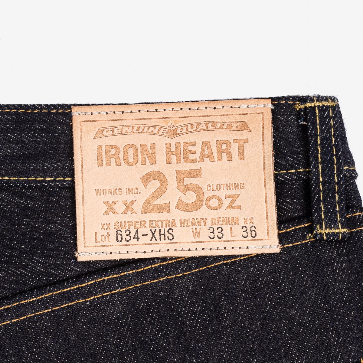 Iron Heart 25oz Selvedge Denim Straight Cut Jeans - Indigo