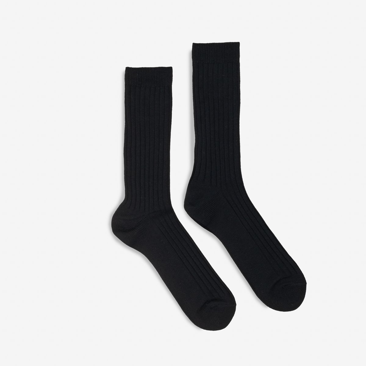 UTILITEES Mixed Cotton Crew Socks - Black
