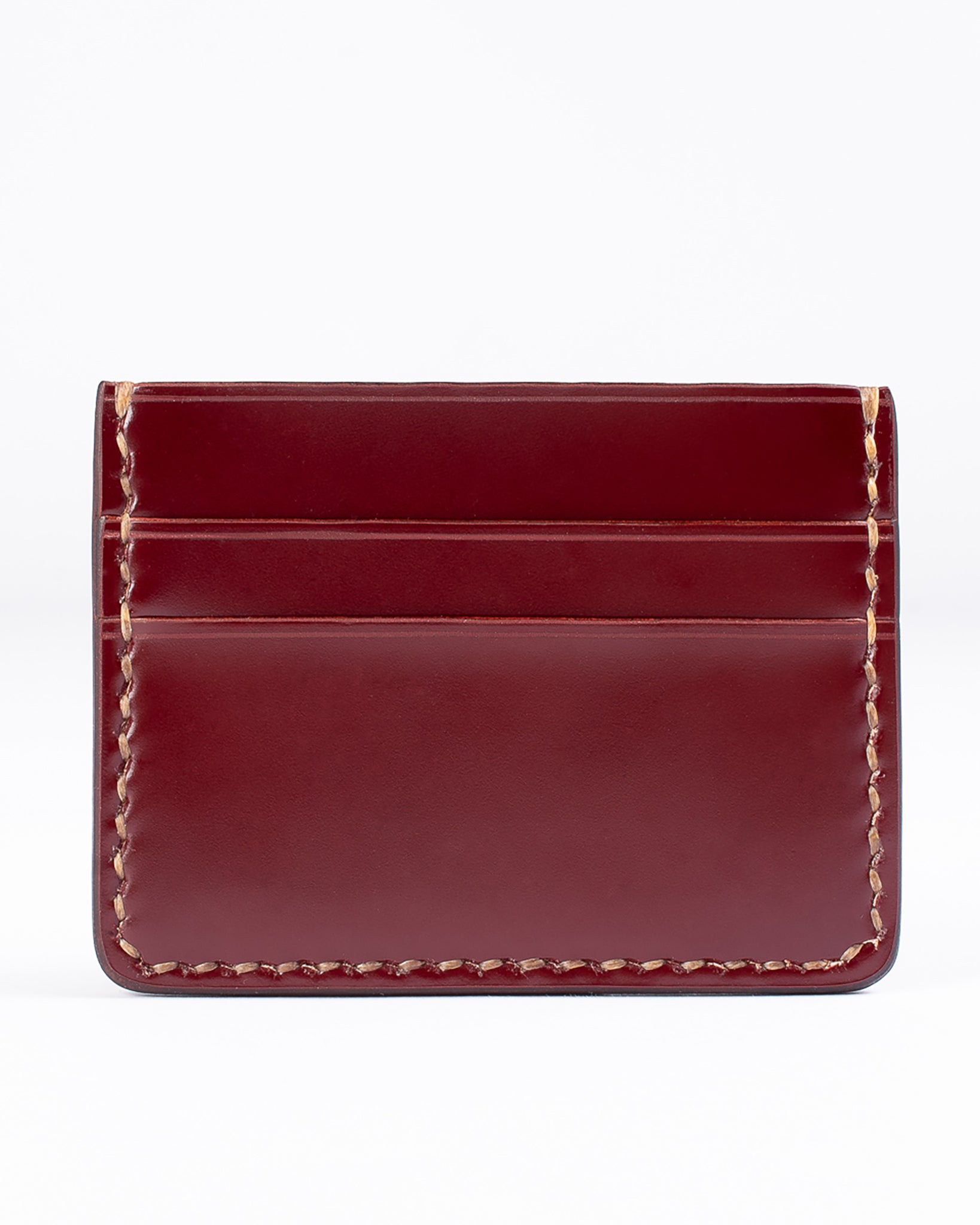 Shell Cordovan Card Holder - Oxblood
