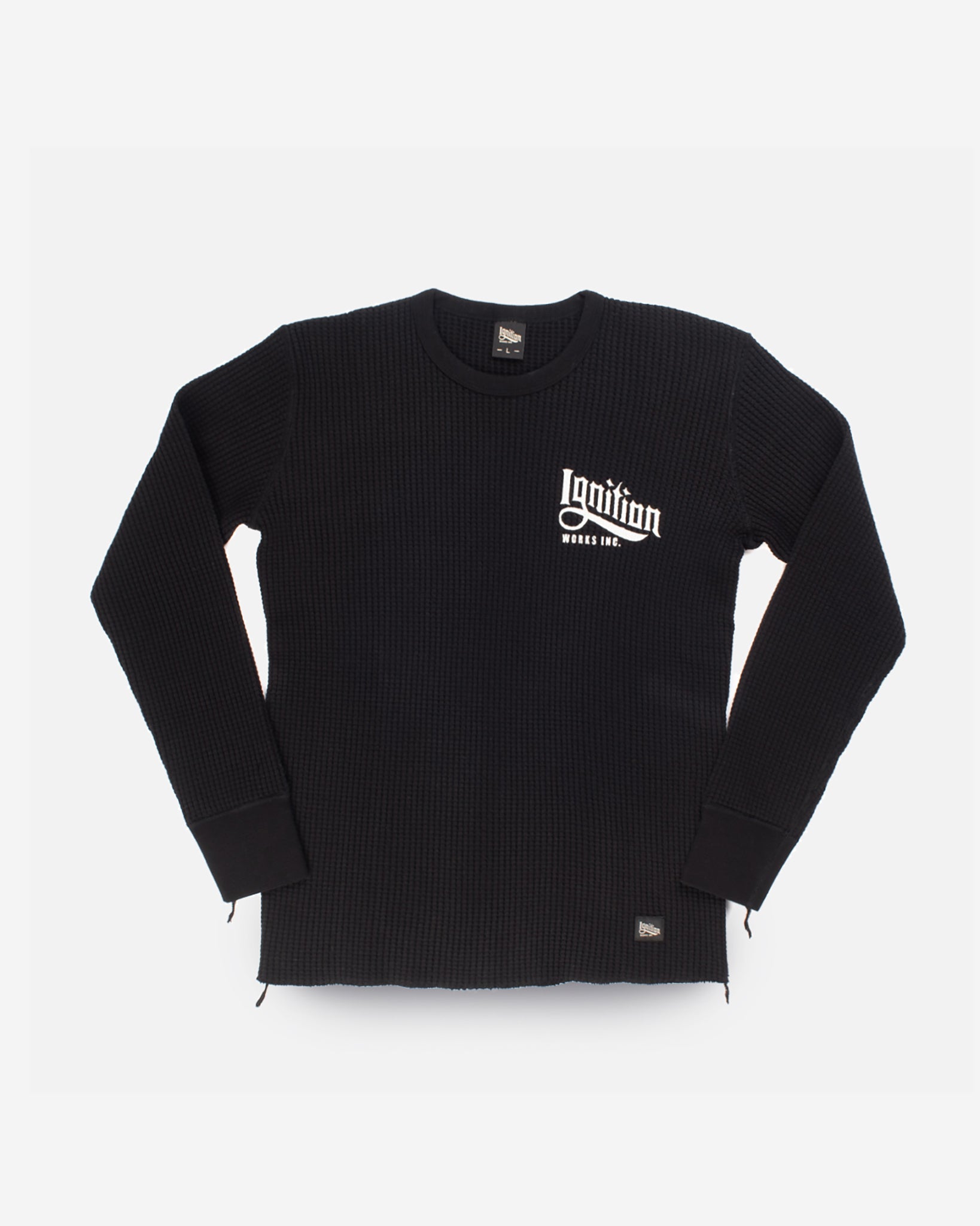 Ignition Works Logo Thermal Crew Neck Long Sleeved Top - Black or White