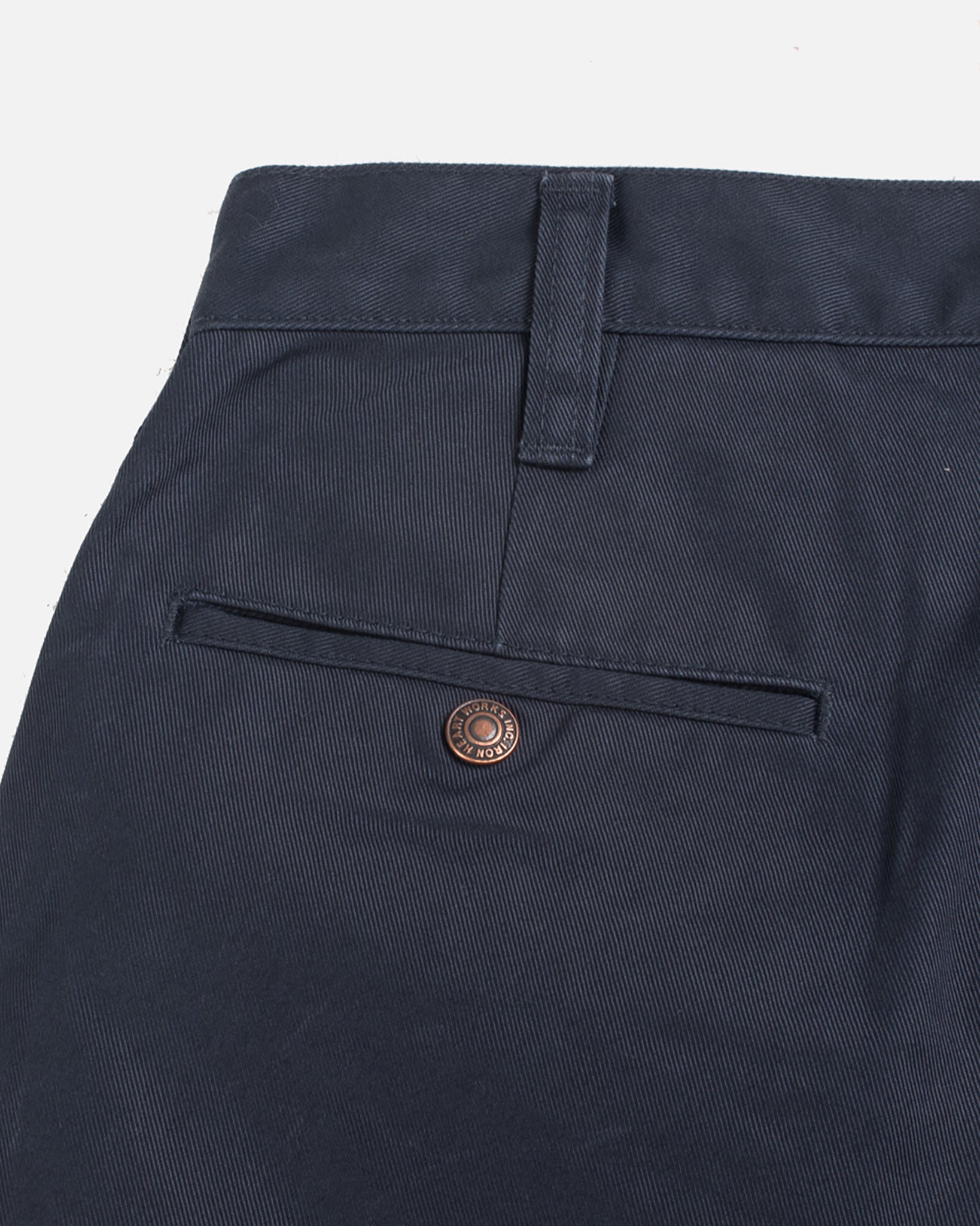 Iron Heart Navy Japanese Mercerised Selvedge Cotton Slim Tapered