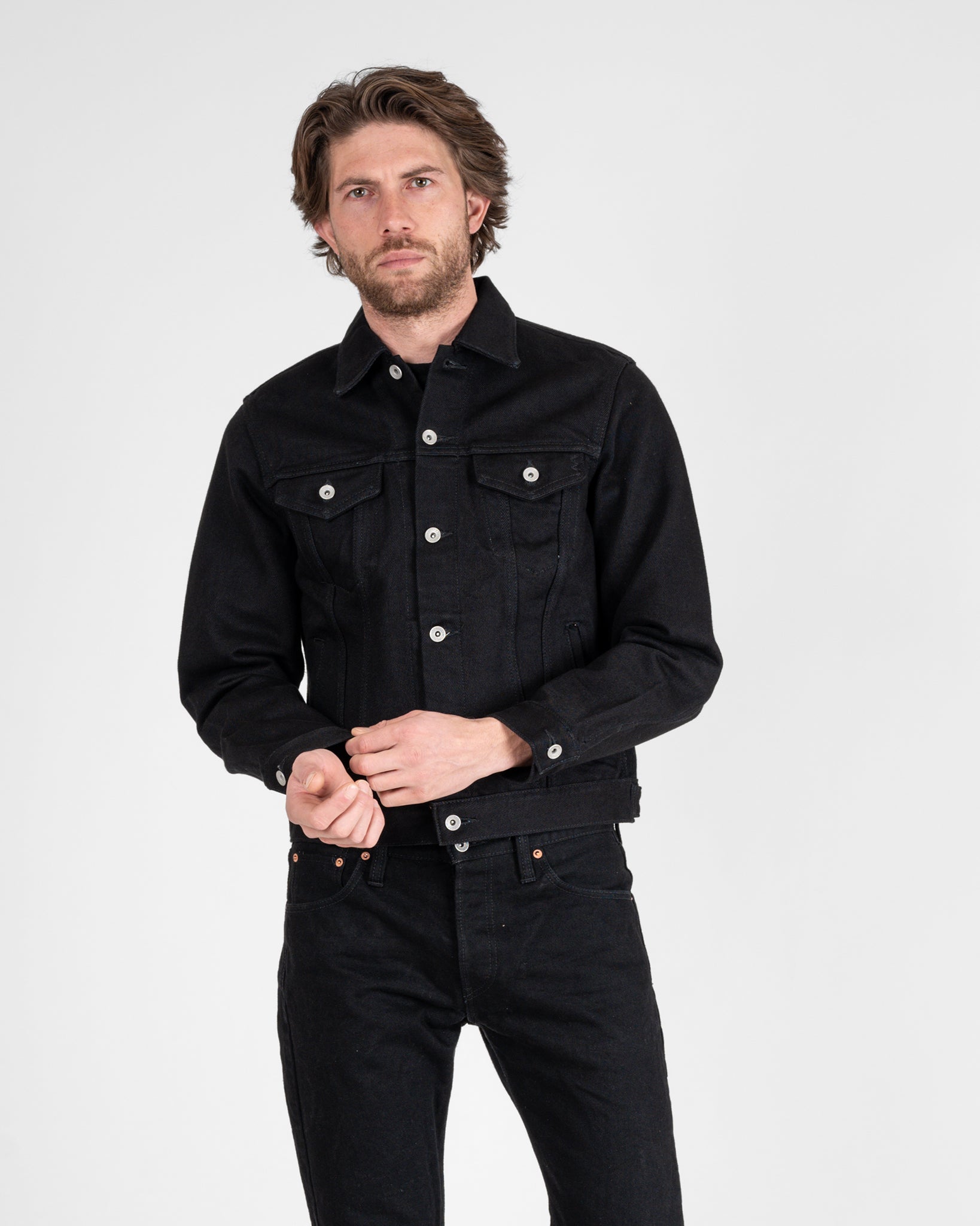Iron Heart 21oz Superblack Fades To Grey Japanese Denim Type III