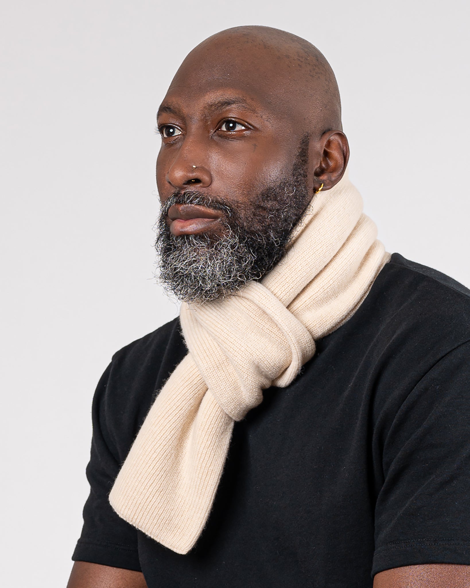 ROTOTO - Merino Lambswool Scarf - White
