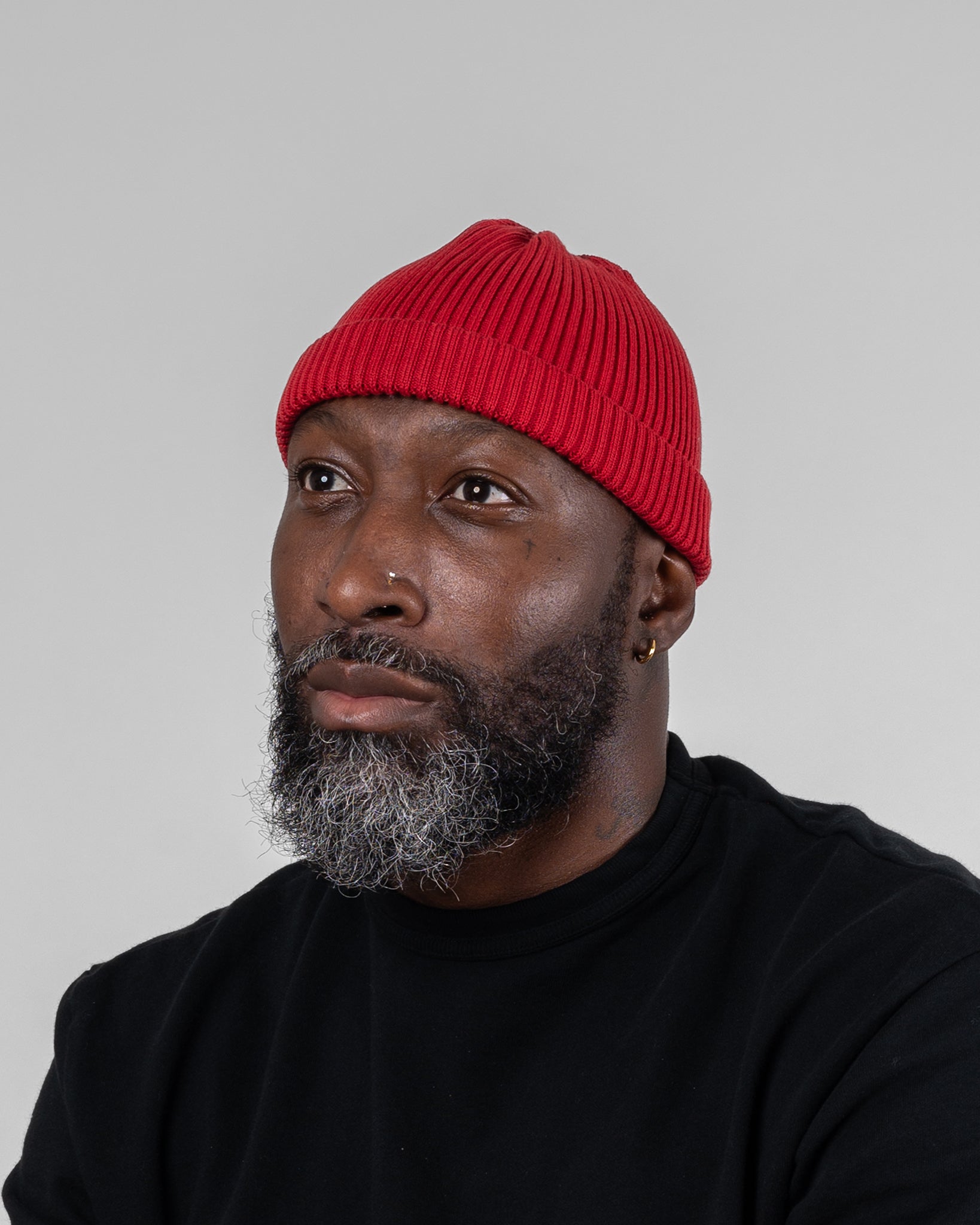 ROTOTO - Cotton Roll Up Hat - Dark Red
