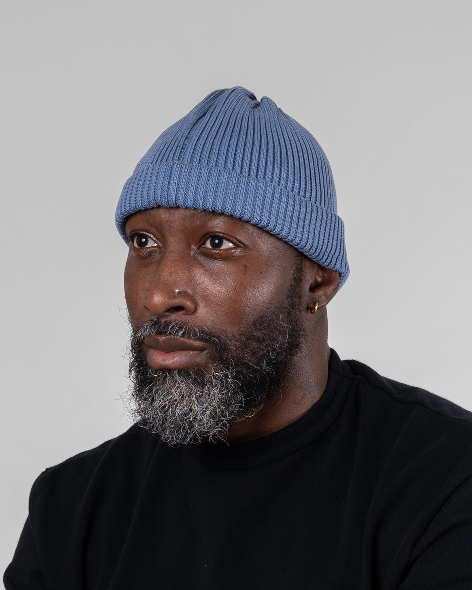 ROTOTO - Cotton Roll Up Hat - Light Blue