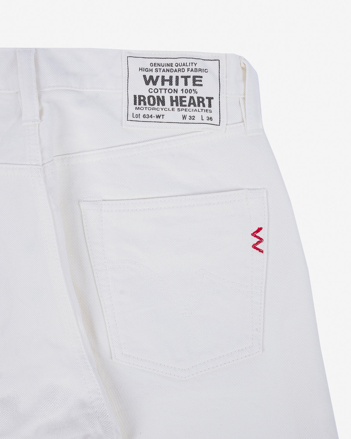 13.5oz Cotton Twill Straight Cut Trousers - White – Iron Heart