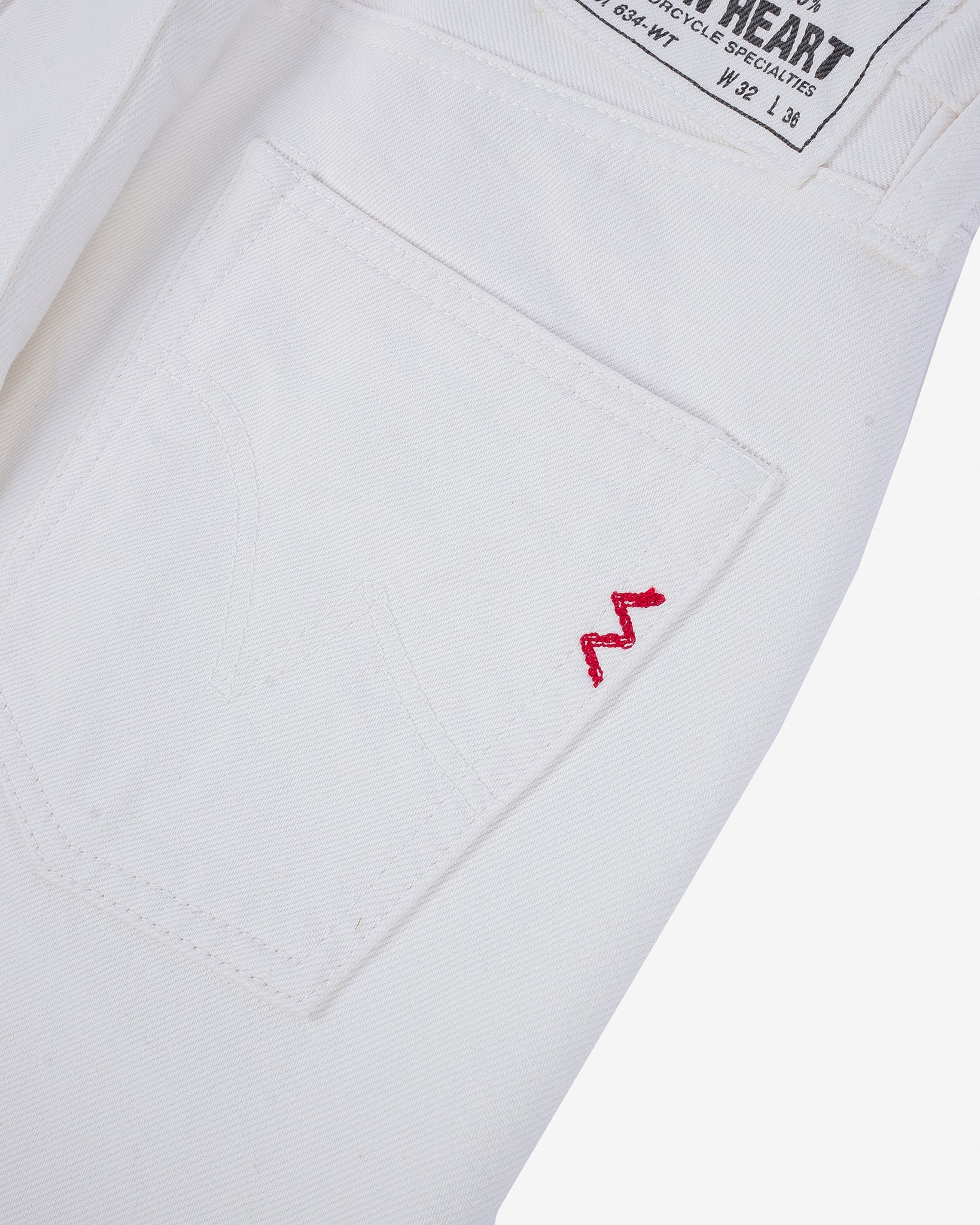 13.5oz Cotton Twill Straight Cut Trousers - White – Iron Heart