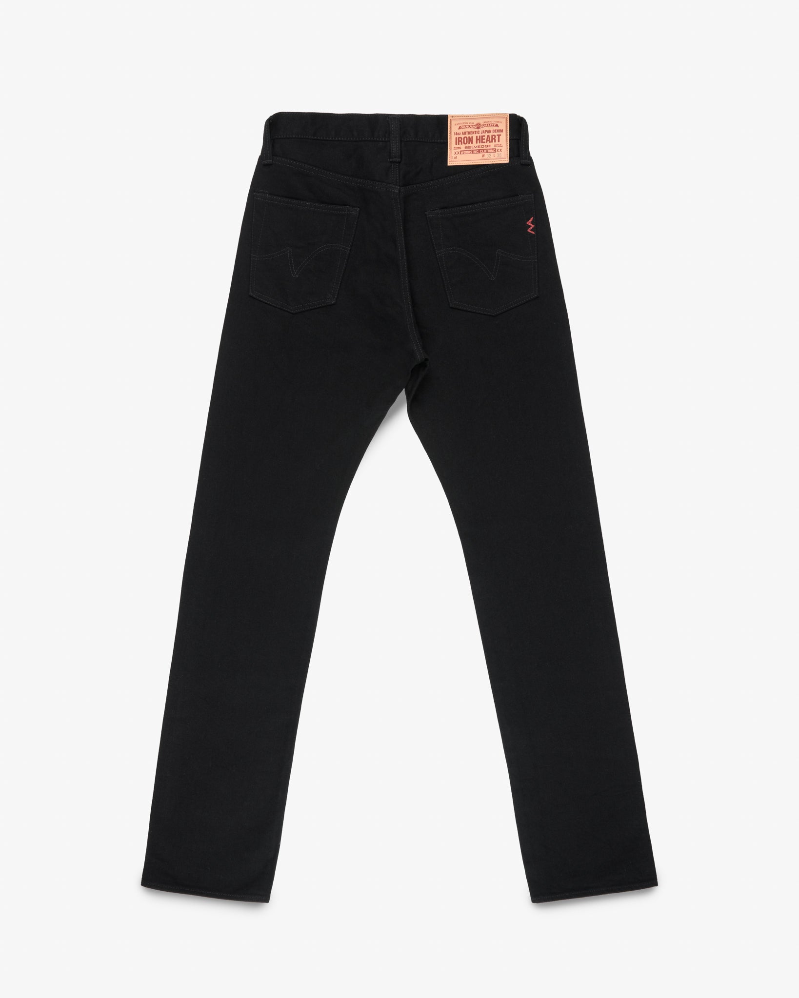 14oz Selvedge Denim "1955" Vintage Tapered Jeans - Black/Black