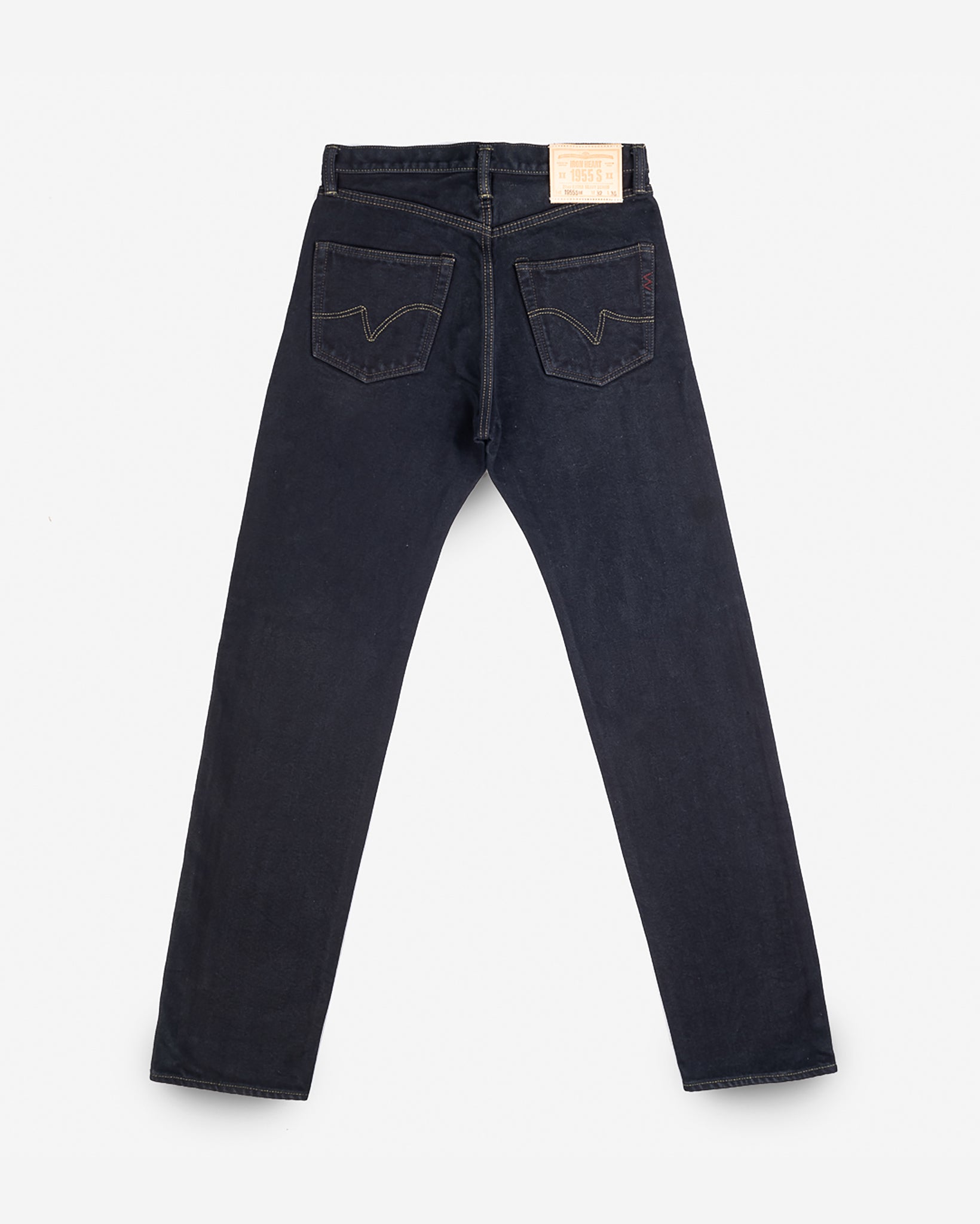 14oz Selvedge Denim "1955" Vintage Tapered Jeans - Indigo Overdyed Black