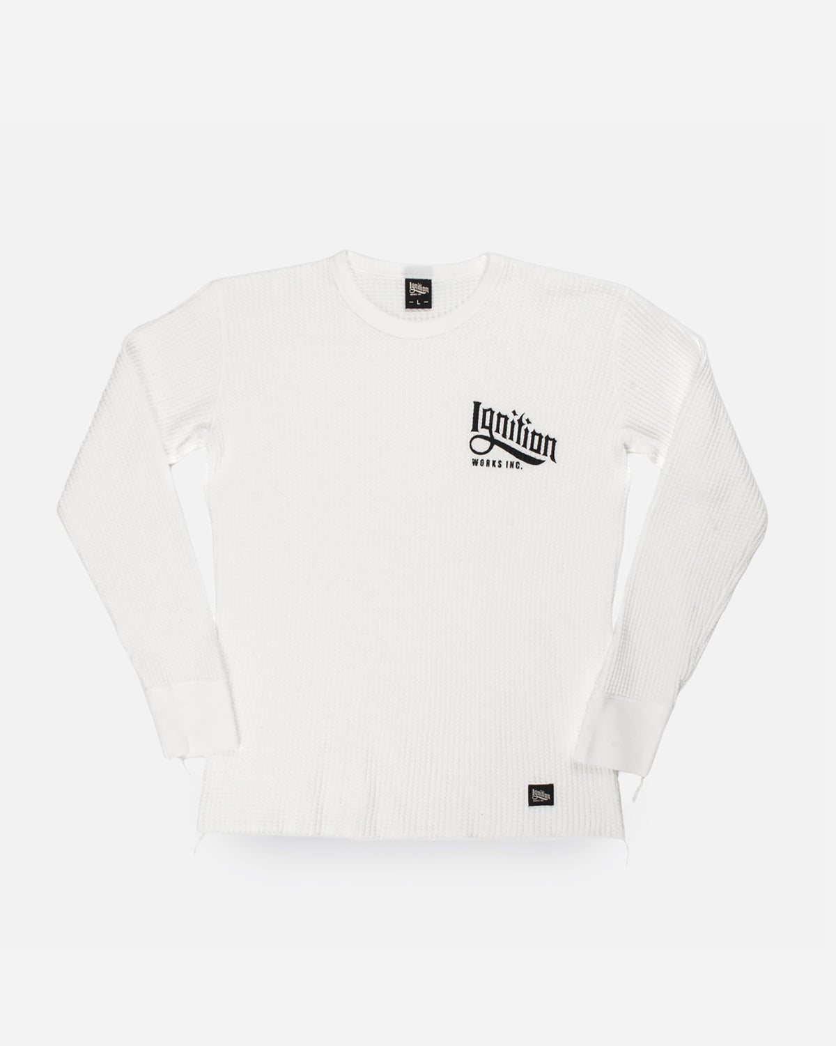Ignition Works Logo Thermal Crew Neck Long Sleeved Top - White
