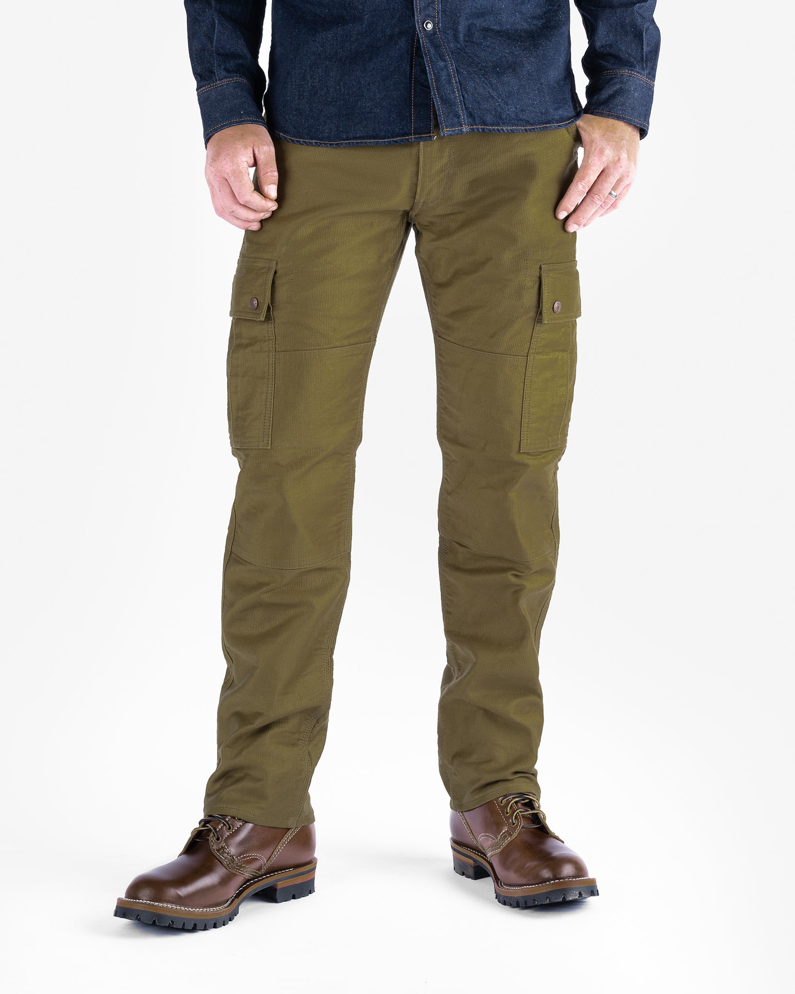 テンダーロイン COTTON SHT SOLID KHAKI M 12oz Cotton Whipcord Cargo Pants - Khaki – Iron Heart