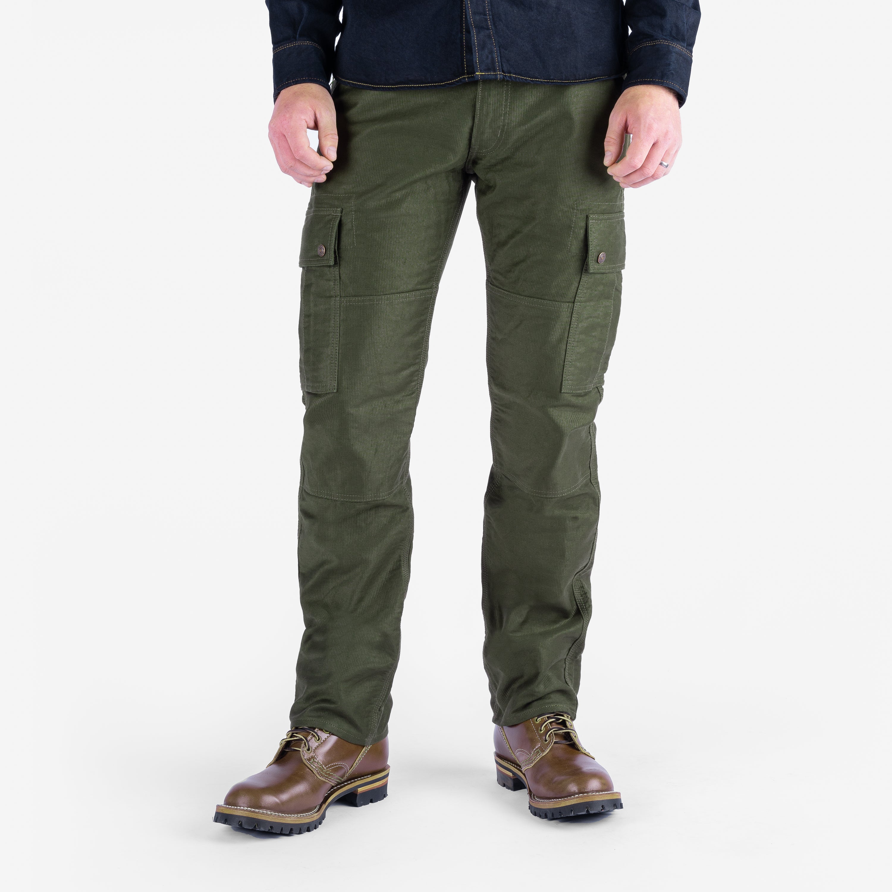 12oz Cotton Whipcord Cargo Pants - Olive
