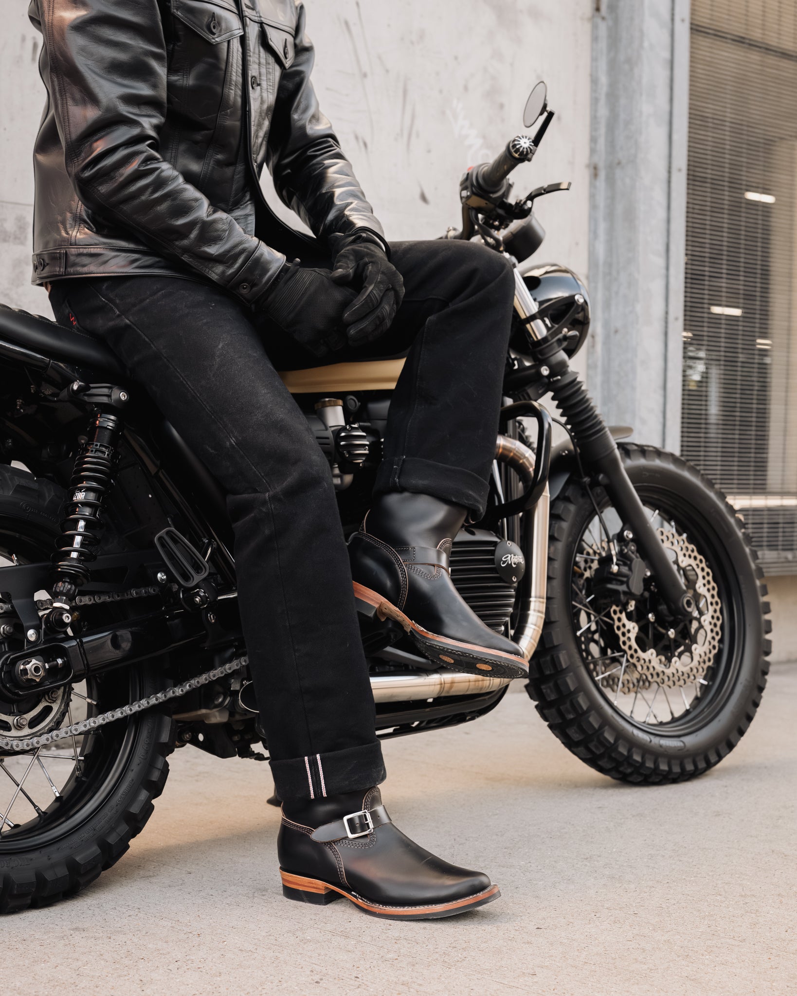 Wesco® - 10" Horween Horsehide  Engineer Boot - Black. The "Mister Lou"