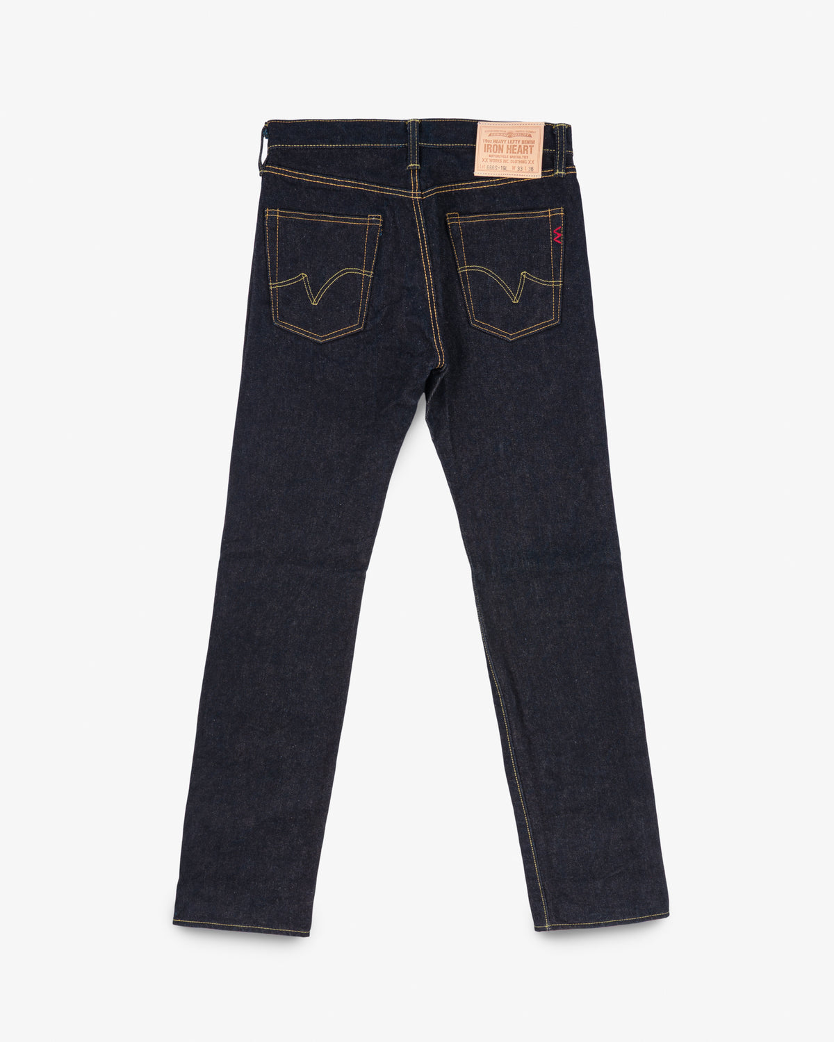Iron Heart 19oz Left Hand Twill Selvedge Denim Slim Straight Cut 