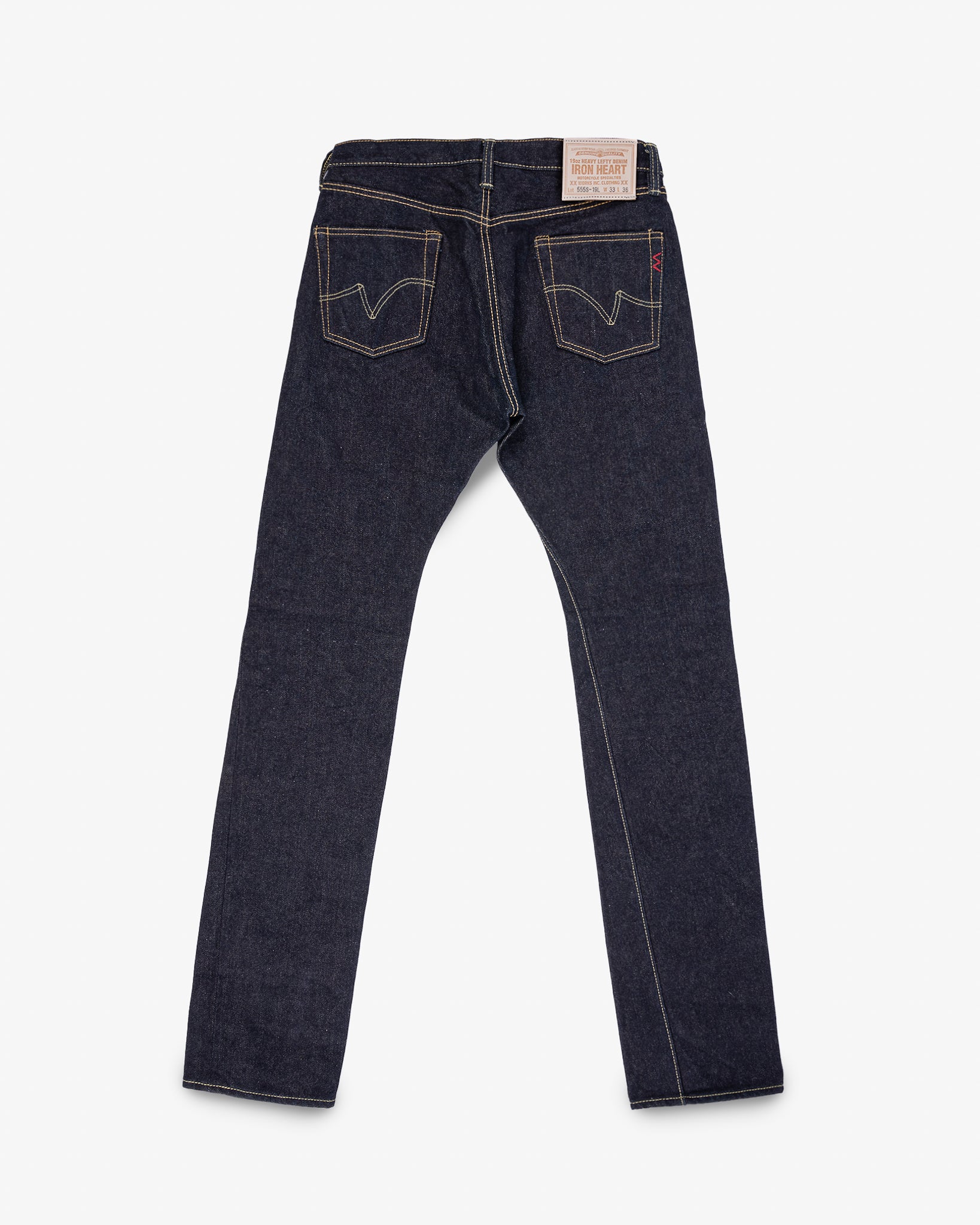 Iron Heart 19oz Left Hand Twill Selvedge Denim Slim Cut Jeans - Indigo