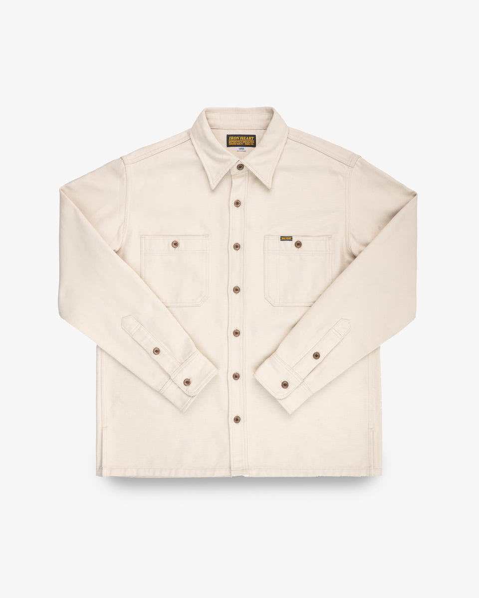 13oz Oxford Cloth Work Overshirt - Ivory