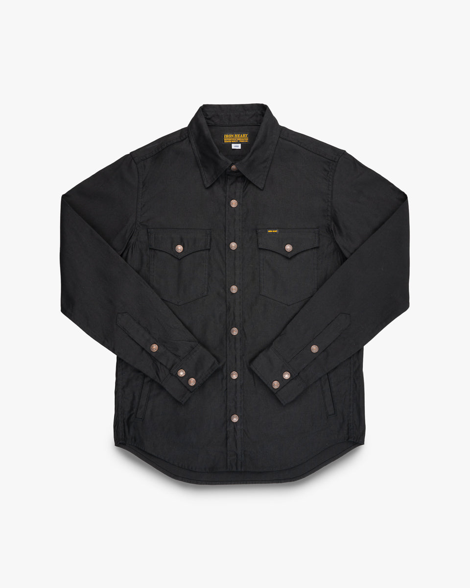 8oz Military Whipcord CPO Shirt - Black