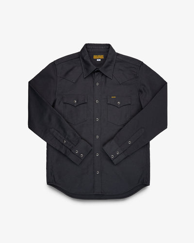 12oz Military Moleskin Western Shirt - Black