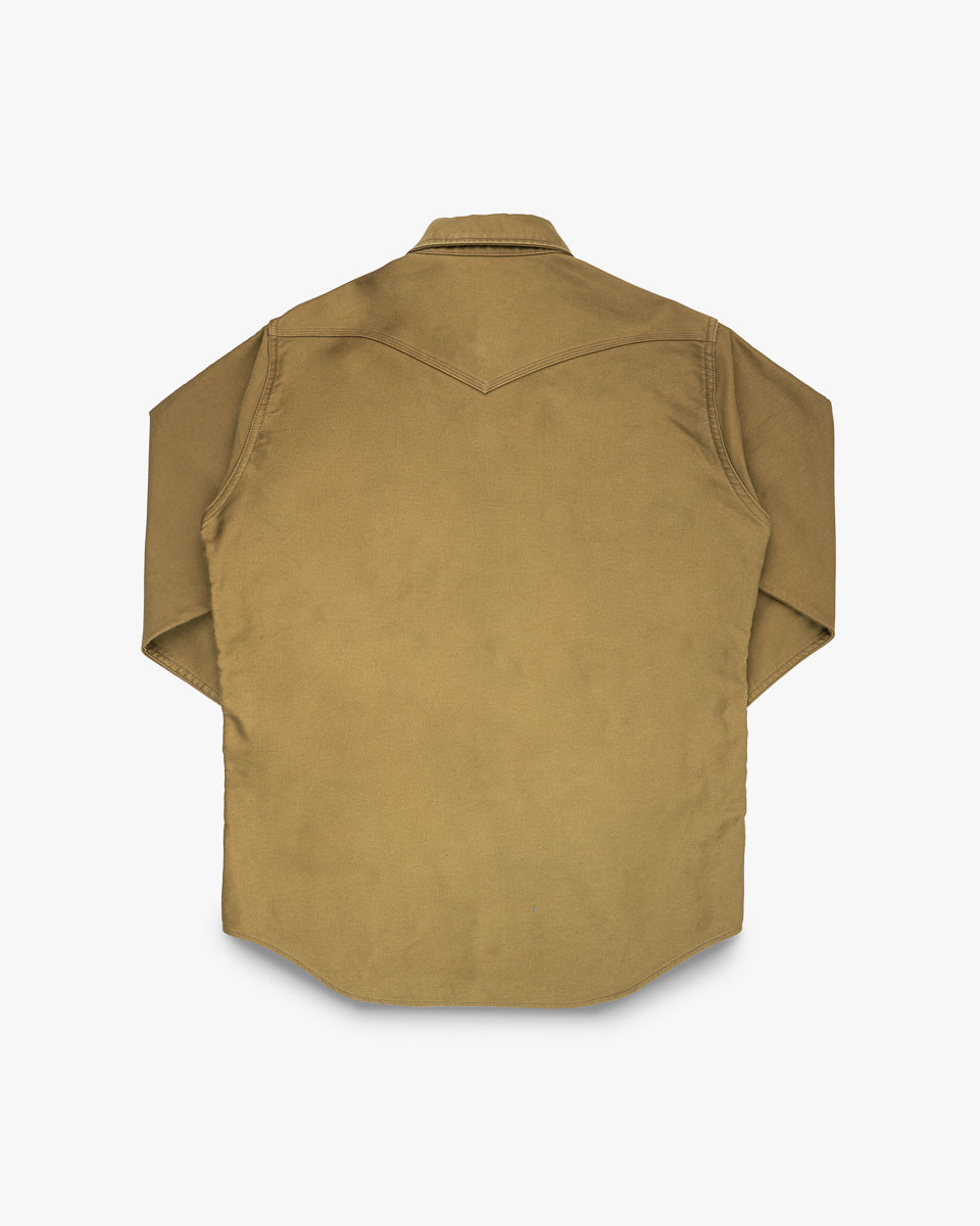12oz Military Moleskin Western Shirt - Khaki – Iron Heart